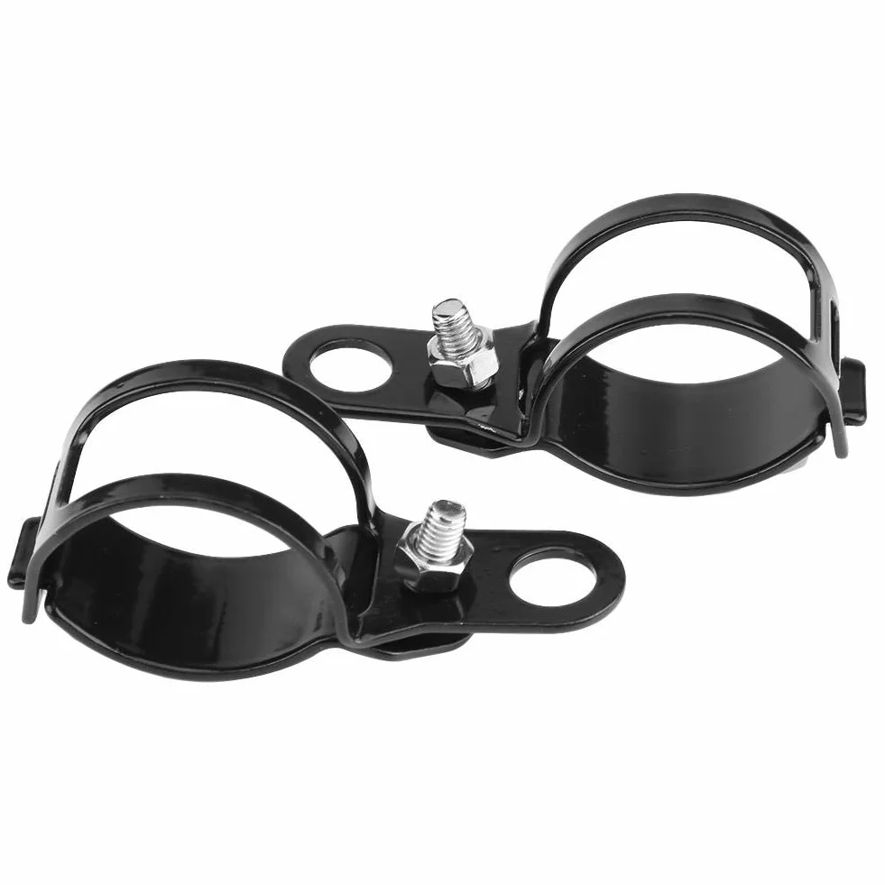 KIMISS Wspornik do kierunkowskazów motocyklowych for 30-45mm widełek przednich - 2 sztuki, czarny - montaż łatwy i solidny