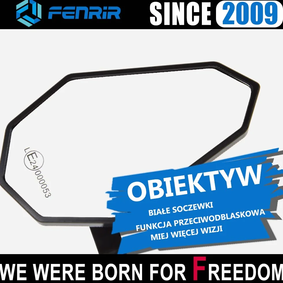 FENRIR E24 lusterko kierownicy motocykla wsteczne czarne aluminium CNC