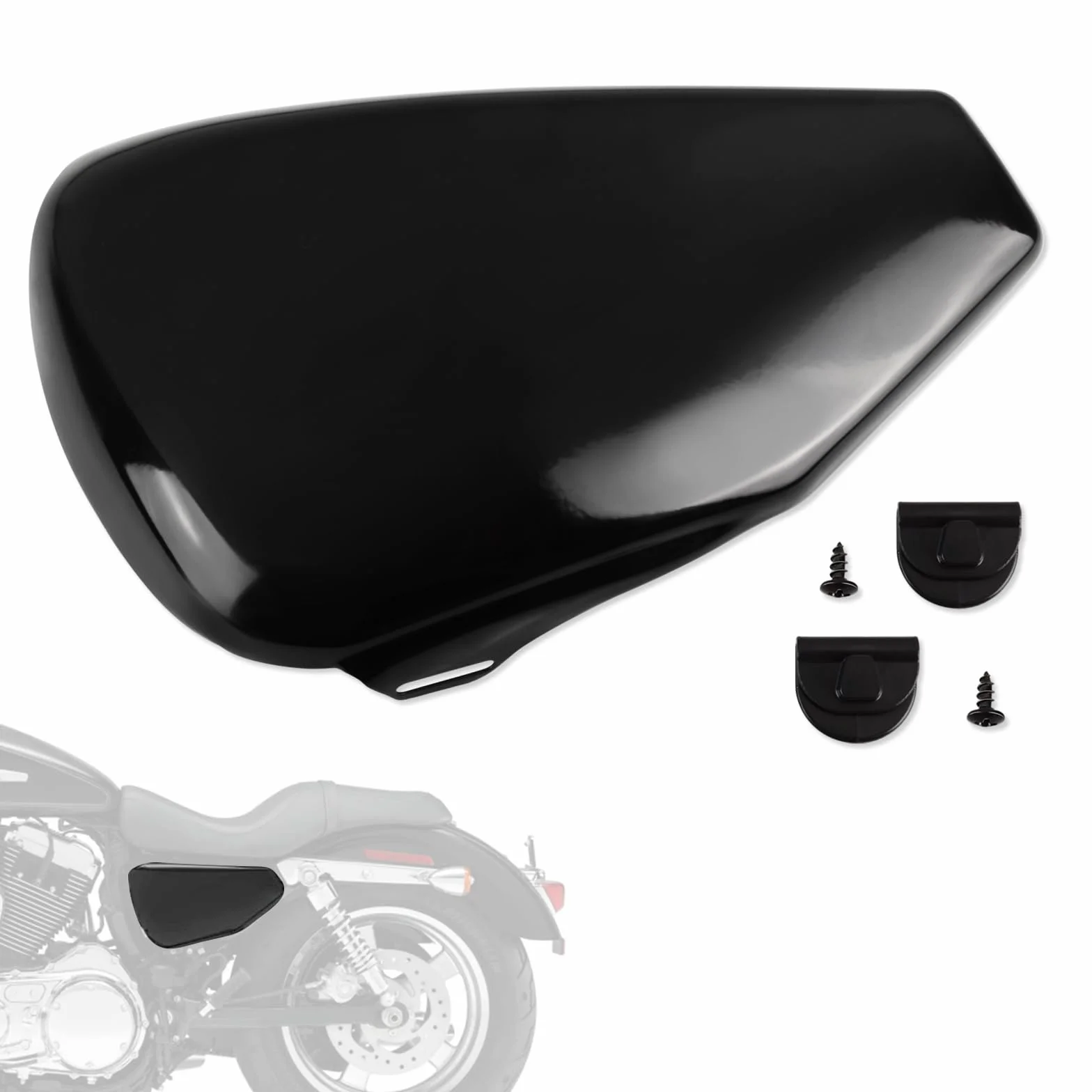lewa osłona baterii pasuje do modeli Harley Davidson Sportster XL 2004-2013 XL1200 XL883, czarny