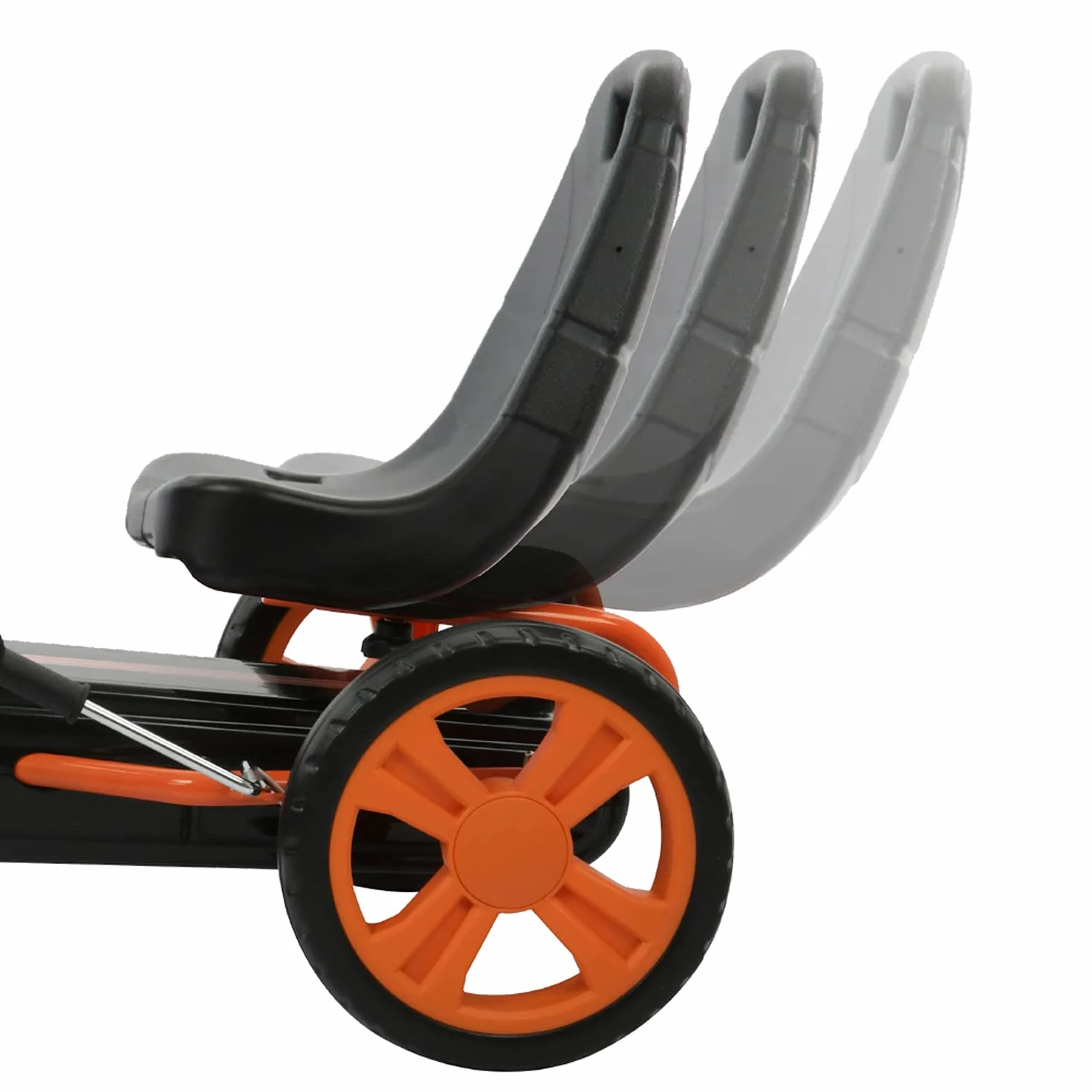 Hauck Gokart Speedster dla dzieci od 4 do 8 lat, do 50 kg, hamulec ręczny, 3-stopniowo regulowane siodełko, Pomarańczowy