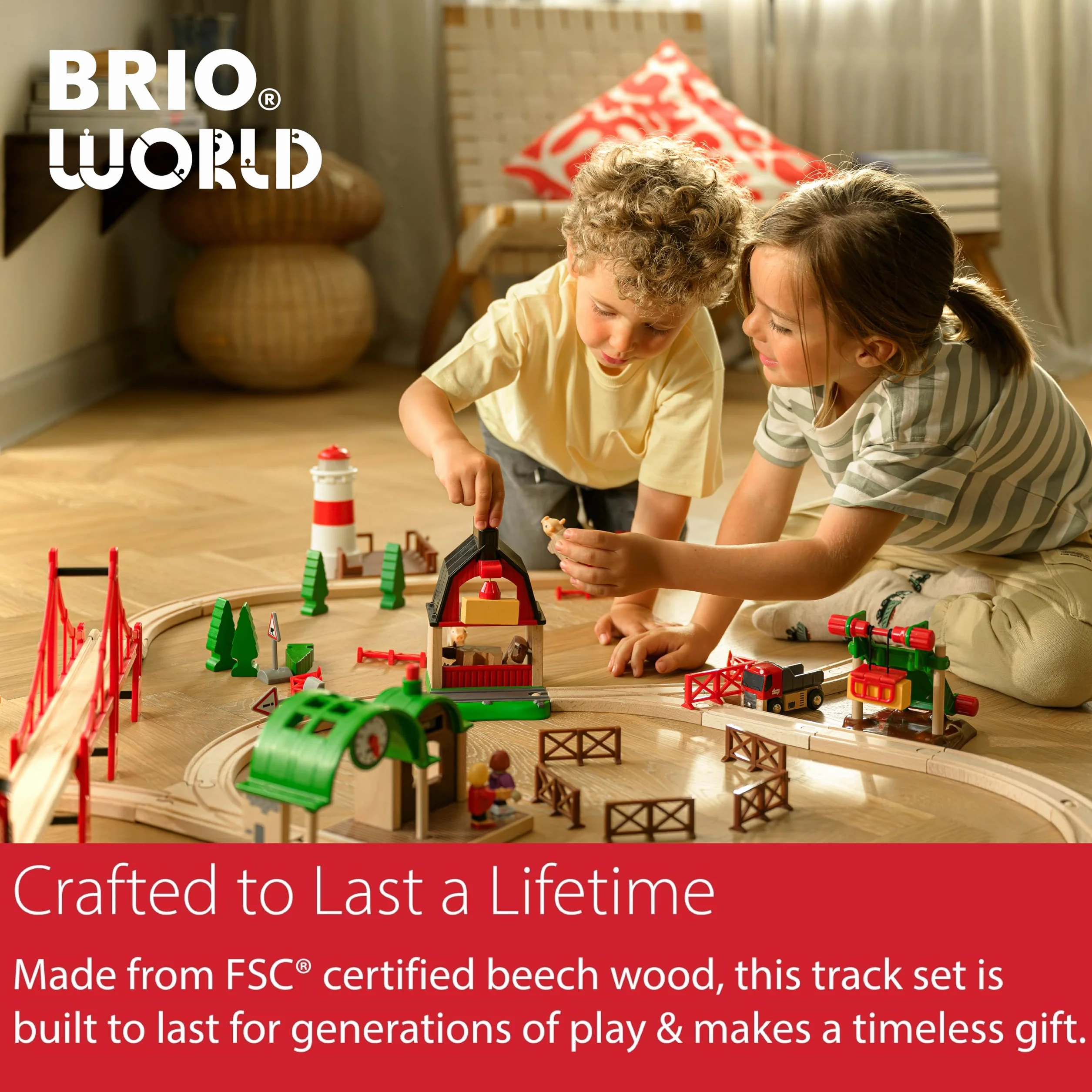 BRIO World - 33402 - Zestaw pośrednich Evolution 16 szyn - Akcesoria do drewnianych torów kolejowych - Zestaw szyn - Zabawka mieszana od 3 lat