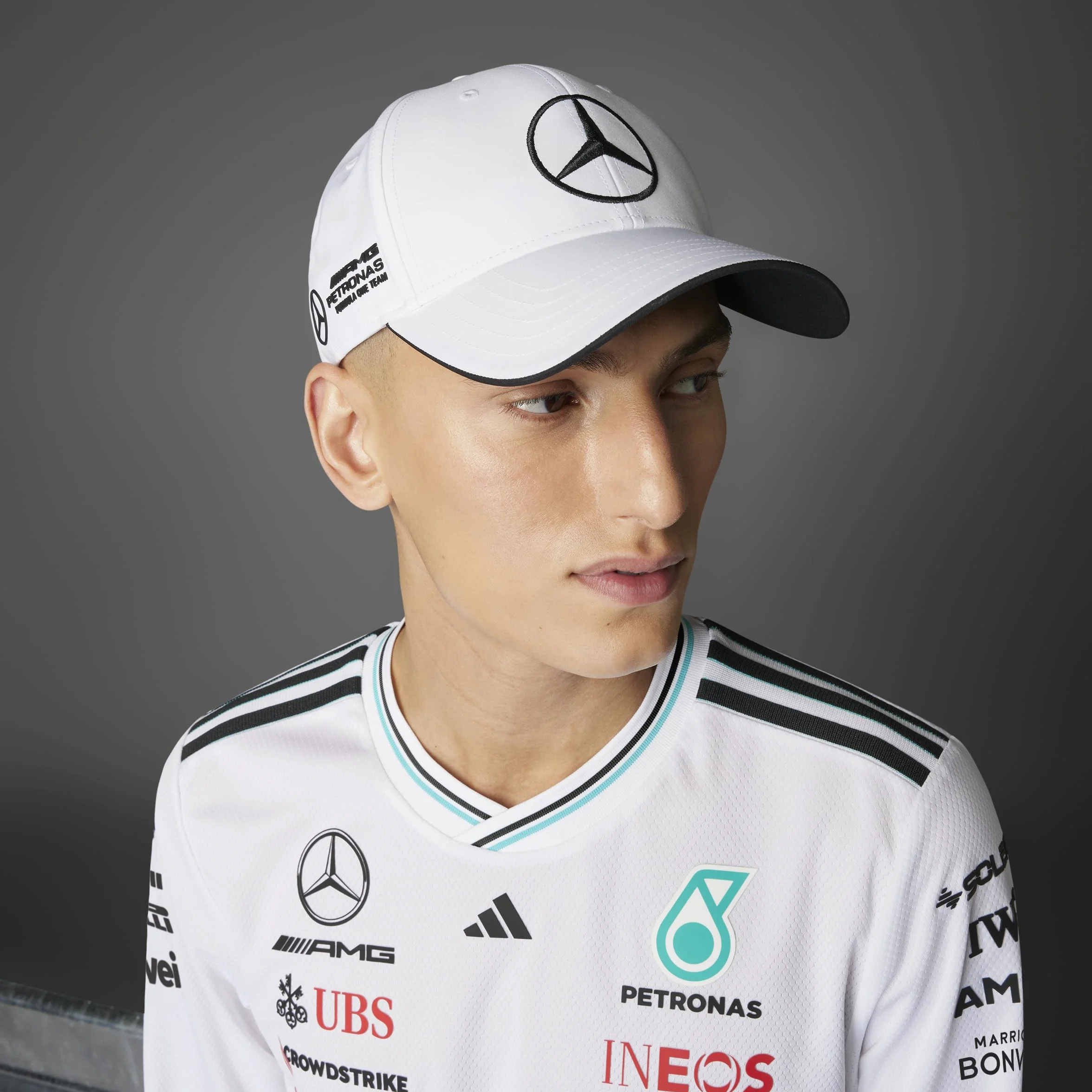 adidas Uniseks MERCEDES-AMG PETRONAS FORMULA ONE TEAM DRIVER CAP white black XXS