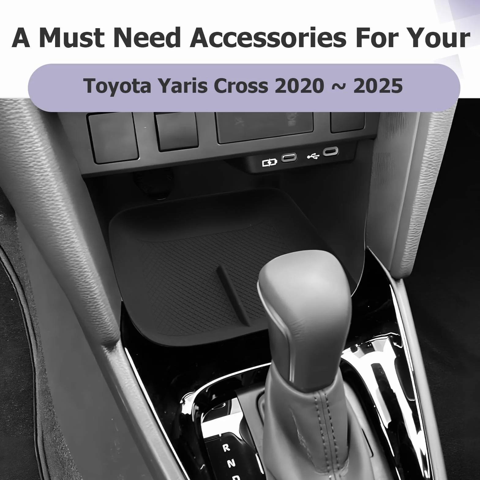 Mata gumowa kompatybilna z Toyota Yaris Yaris Cross Hatchback GR 2020-2025, antypoślizgowa, akcesoria