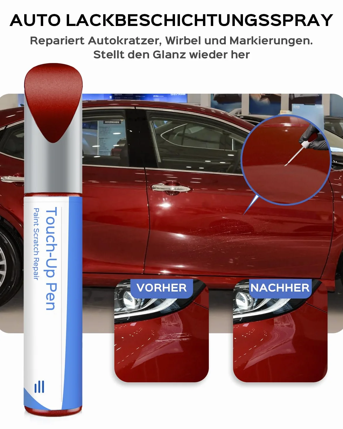 Toyota 3U5 Supersonic Red lakier w sztyfcie do chipów i zadrapań