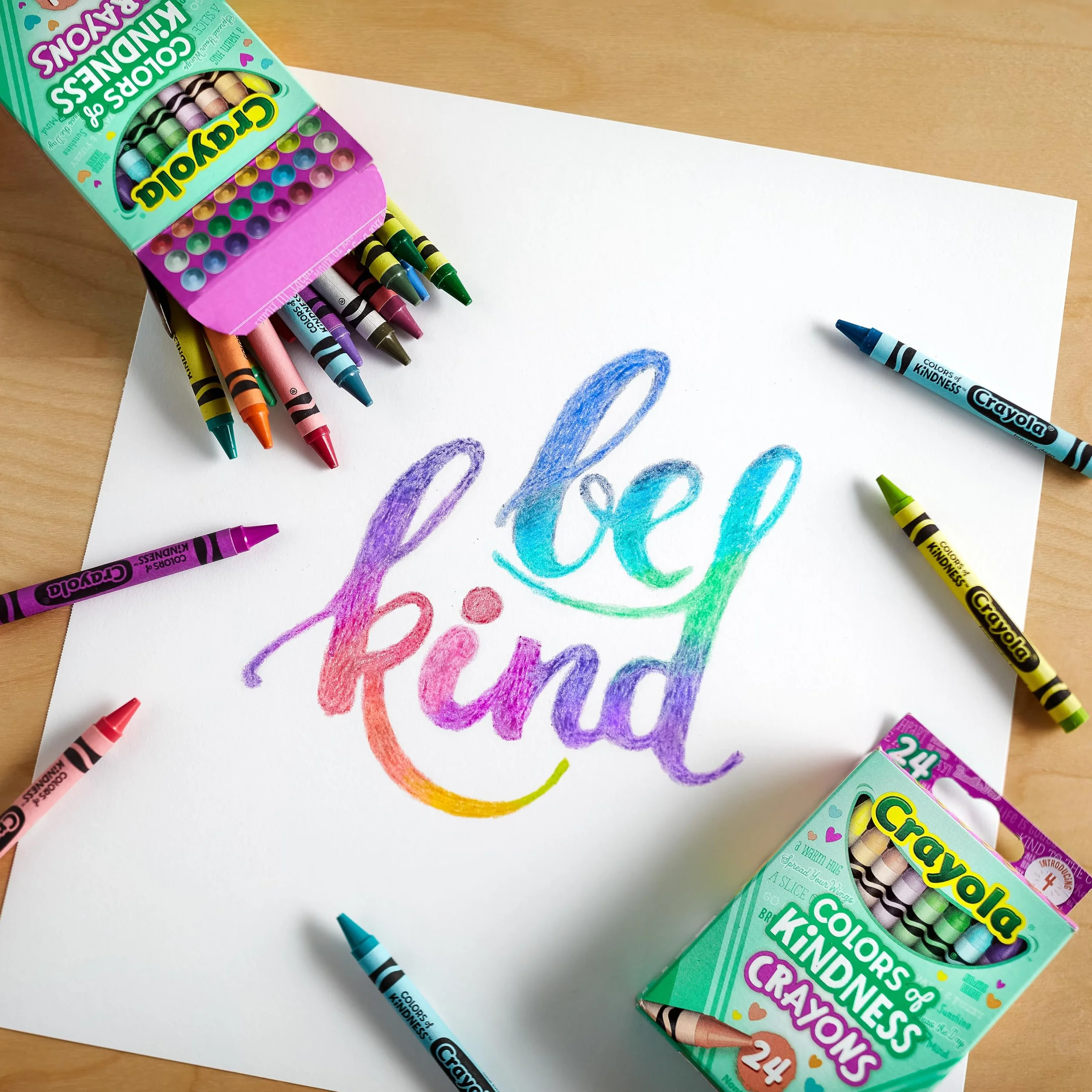 CRAYOLA Colours of Kindness kredki – różne kolory (24 sztuki) | kolory, które reprezentują dobre uczucia, idealne dla dzieci w wieku od 3 lat