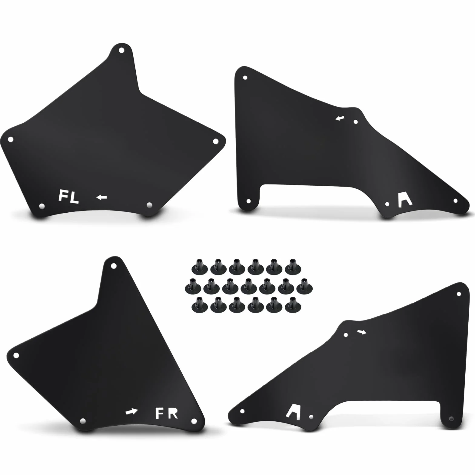 Frankberg 4 x osłona nadkola, wewnętrzny błotnik przedni i tylny do 4 Runner N21 FJ Cruiser GSJ1 Land Cruiser Prado J12 2001-2021, kolor czarny, tworzywo sztuczne, off-road, samochód