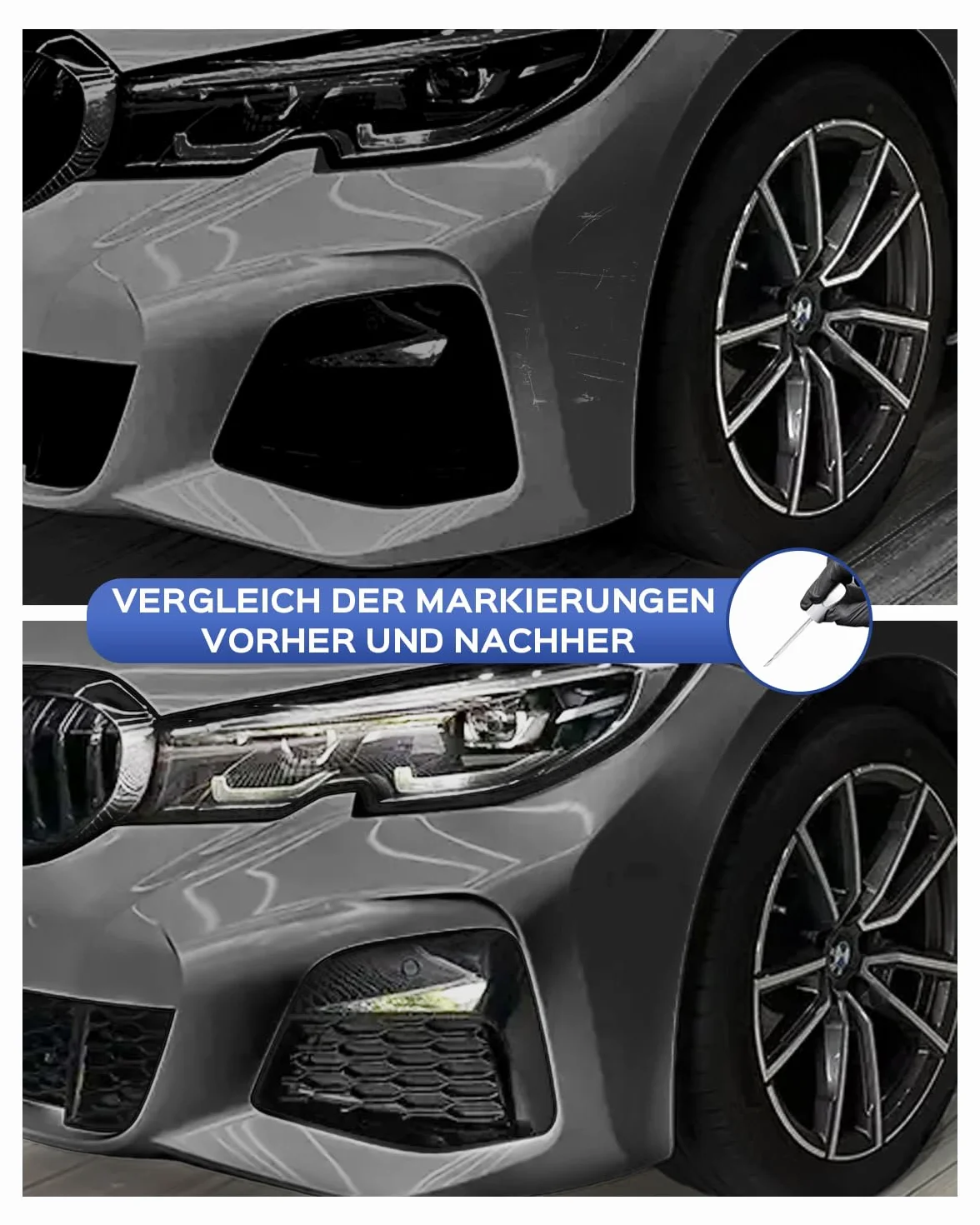 B39 zestaw pisaków do lakieru metalicznego do BMW X2/2 Series Tourer – dokładne dopasowanie do chipów i zadrapań