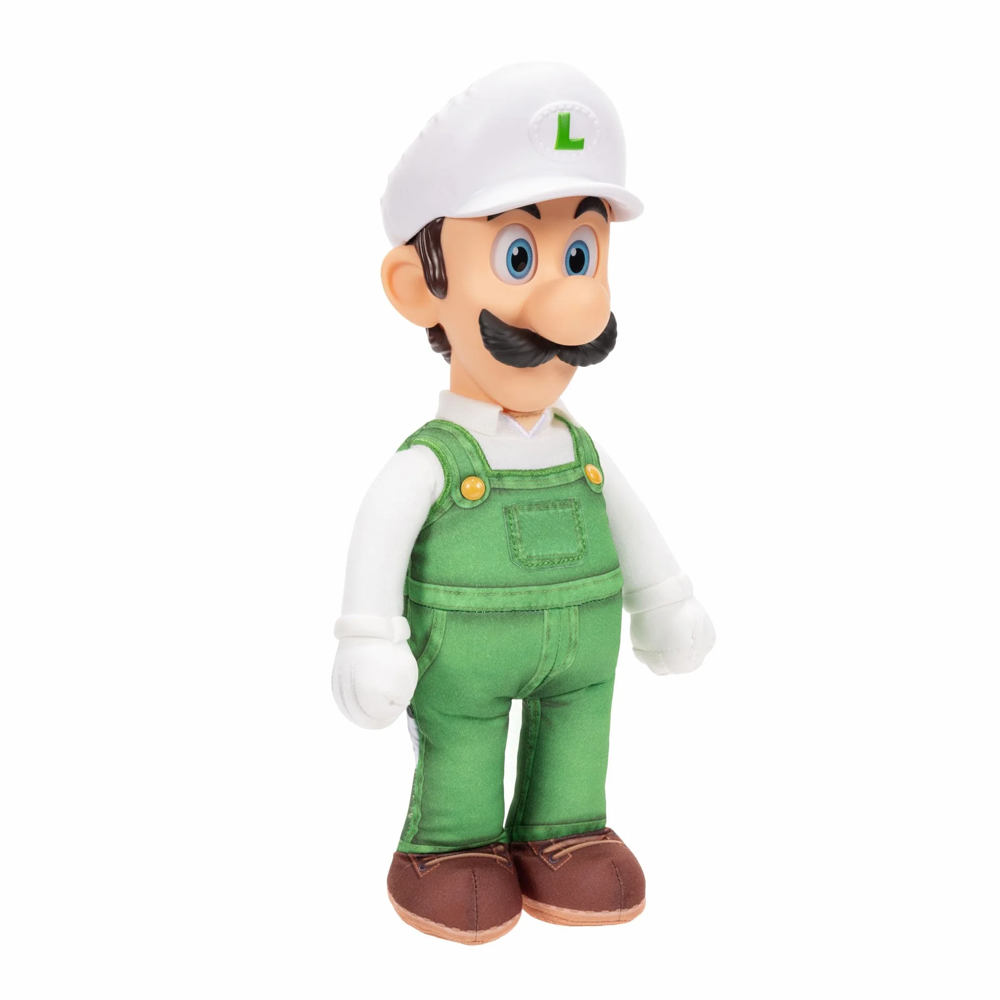 Pluszowa figurka Luigi Fire Poseable z filmu Super Mario Galaxy, 38 cm, oficjalna licencja Jakks Pacific, pluszowa figurka z rzeźbioną głową Roto, kolekcjonerska figurka Nintendo, 3+