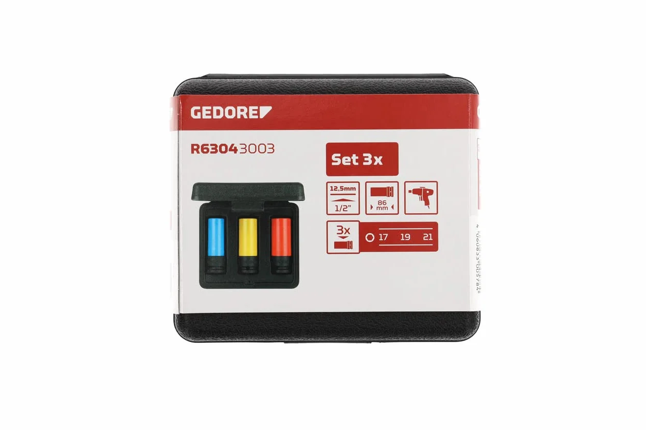 GEDORE red Zestaw kluczy nasadowych 3-częściowy 17/19/21 mm stal chromowo-molibdenowa
