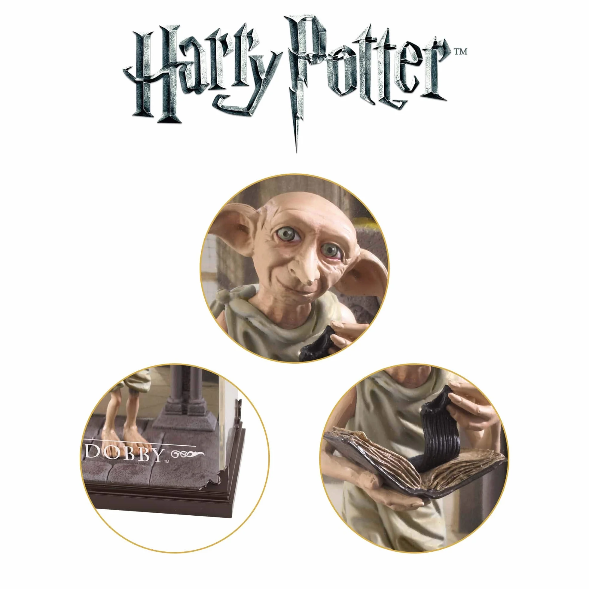 The Noble Collection - Magiczne stworzenia Dobby - ręcznie malowane magiczne stworzenie #2 - Oficjalnie licencjonowane zabawki Harry'ego Pottera 7in (18.5cm) - Wysokiej jakości figurki kolekcjonerskie - dla dzieci i dorosłych