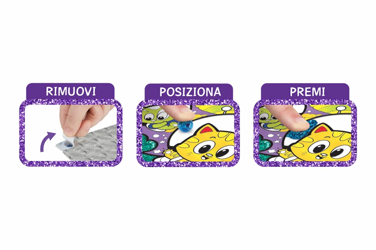 Crayola Glitter Dots Pudełko niespodzianek do tworzenia i dekorowania z brokatem do modelowania, kreatywności i pomysłu na prezent, 04-1088, wielokolorowe