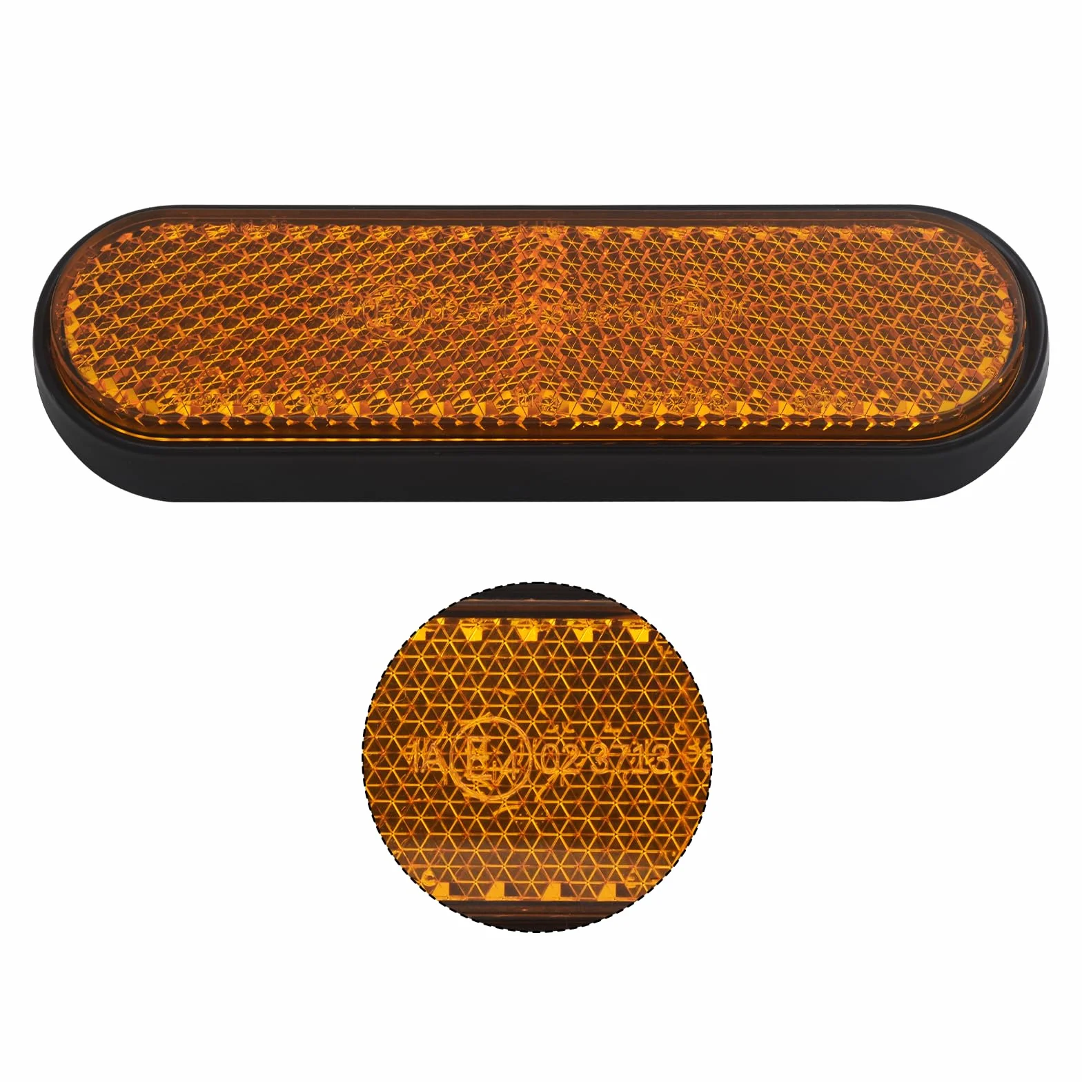 Reflektor boczny samoprzylepny 100x24x8mm Żółty Pomarańczowy E4 do motocykla roweru skutera