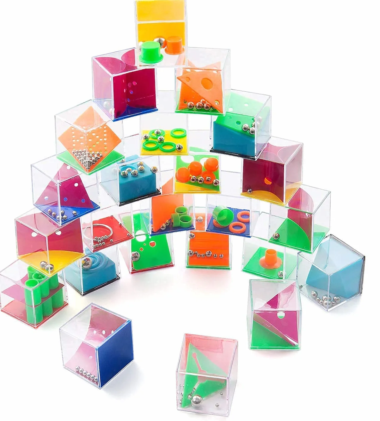 Comius Sharp mini pudełko z puzzlami, mini kostka, zestaw równowagi, gra cierpliwości, idealne torby imprezowe, wypełniacze kalendarza, urodziny, Boże Narodzenie, Nowy Rok, prezent dla dzieci i
