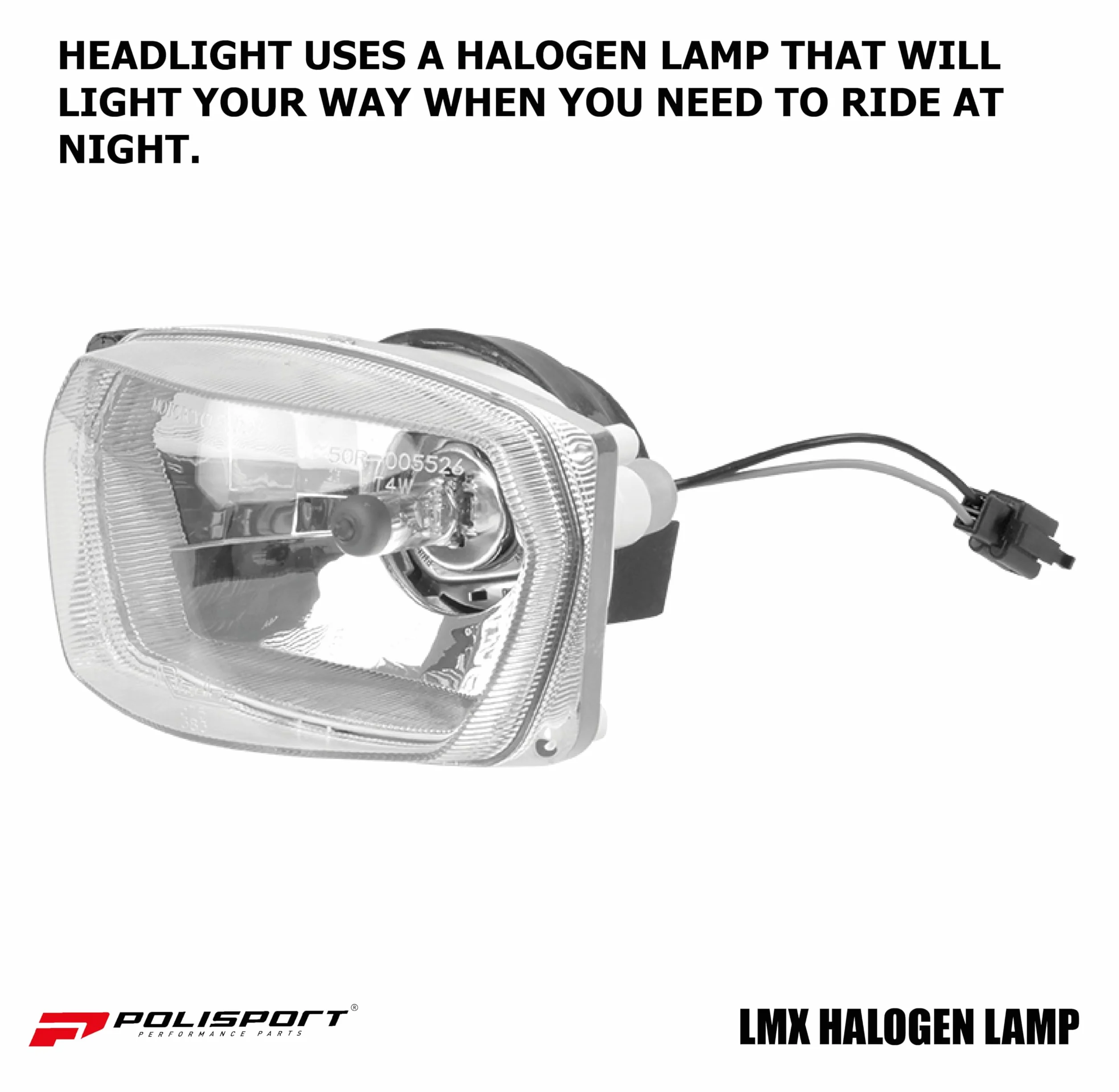 Polisport 8657600002 Reflektor LMX polipropylen lampa halogenowa czarny