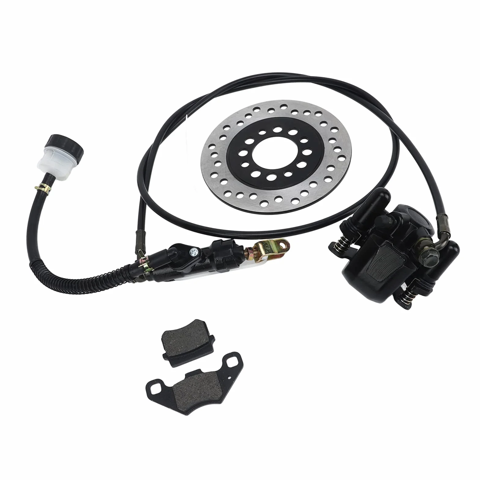 Go Kart Hamulce Master Cylinder Kit Tylny Hydrauliczny Zacisk Hamulcowy Tarcza Wirnik Klocki