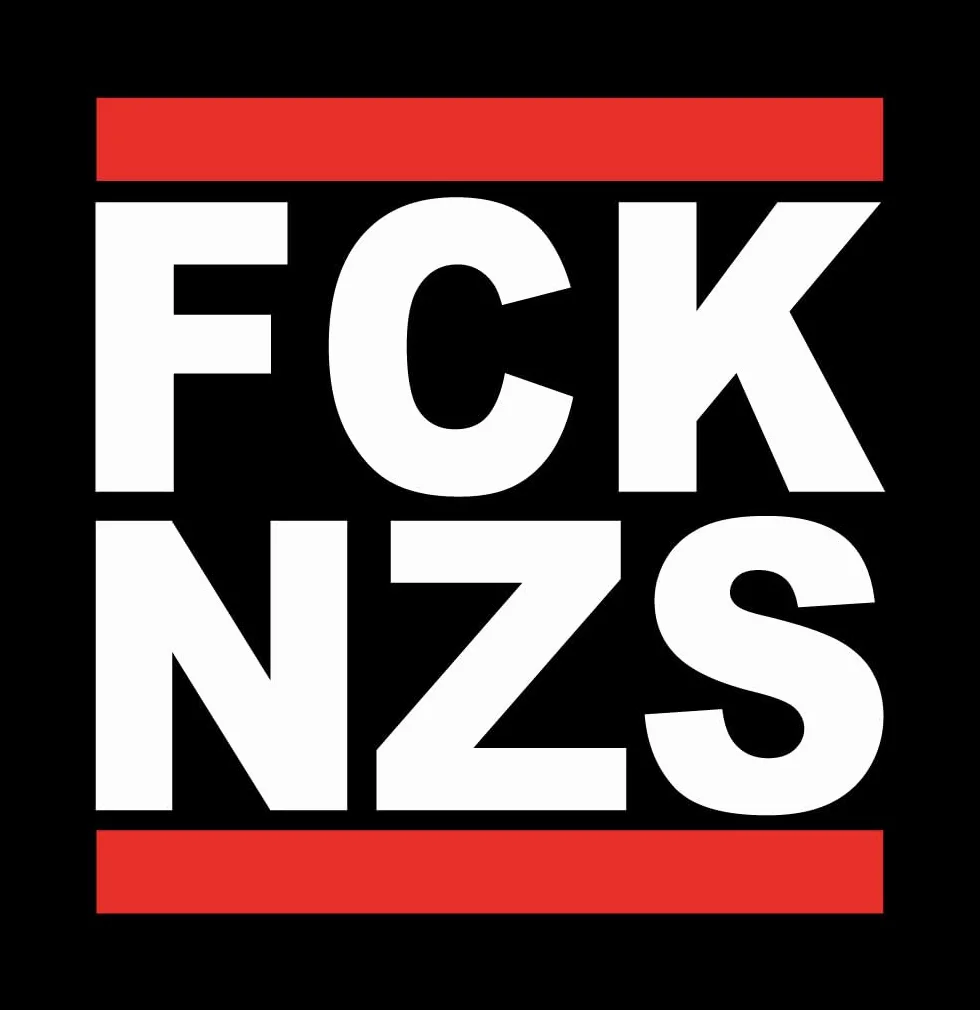 FCKNZS Sticker 7,4 x 7,4 cm Politische Links Outdoor