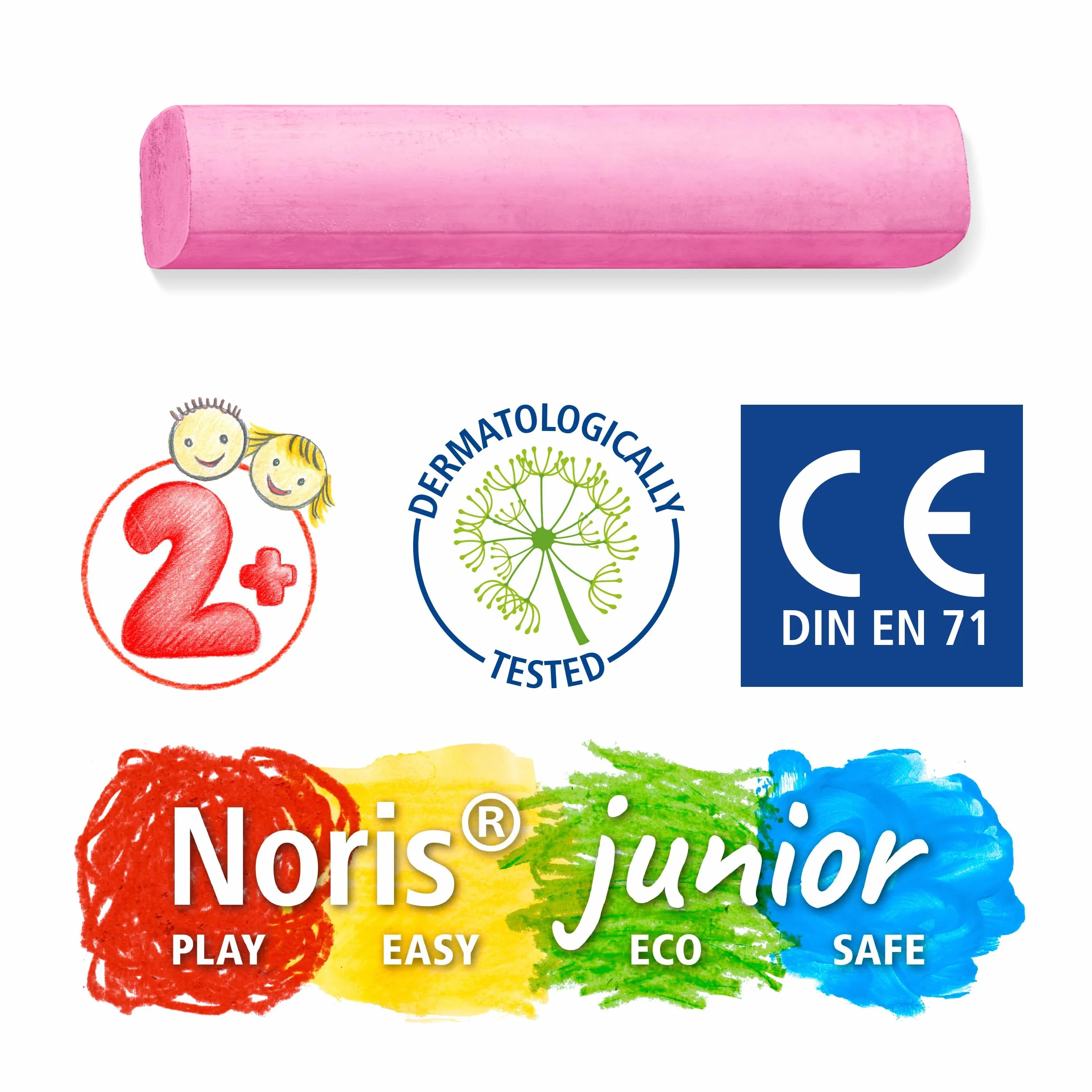STAEDTLER 2365 C6 Noris Junior Jumbo kredki chodnikowe do użytku na zewnątrz – różne kolory (6 sztuk)