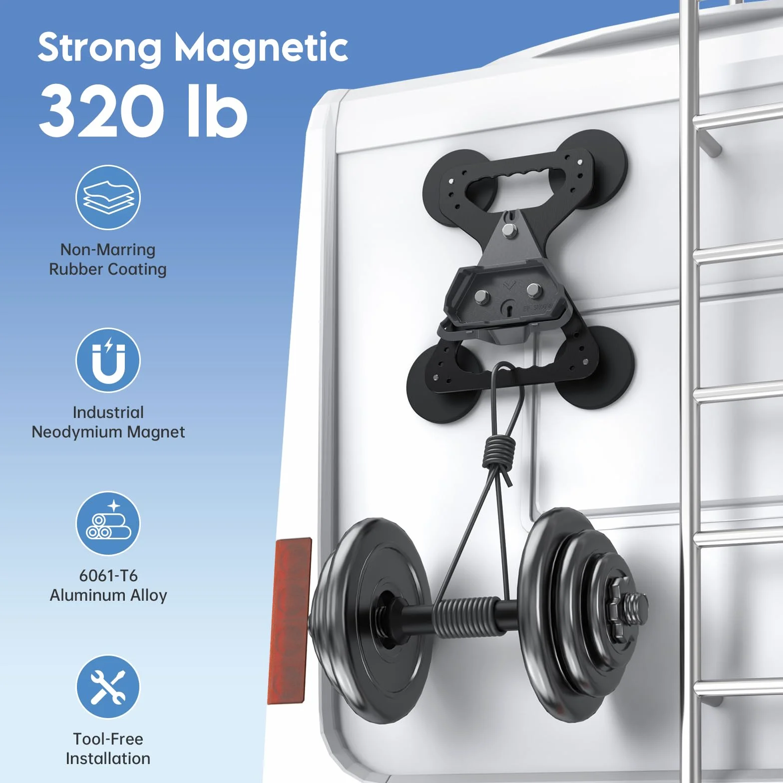 Starlink Mini magnetyczny uchwyt dachowy, stop aluminium, 320 lbs, do Star Link Mini/Mini X Dishy
