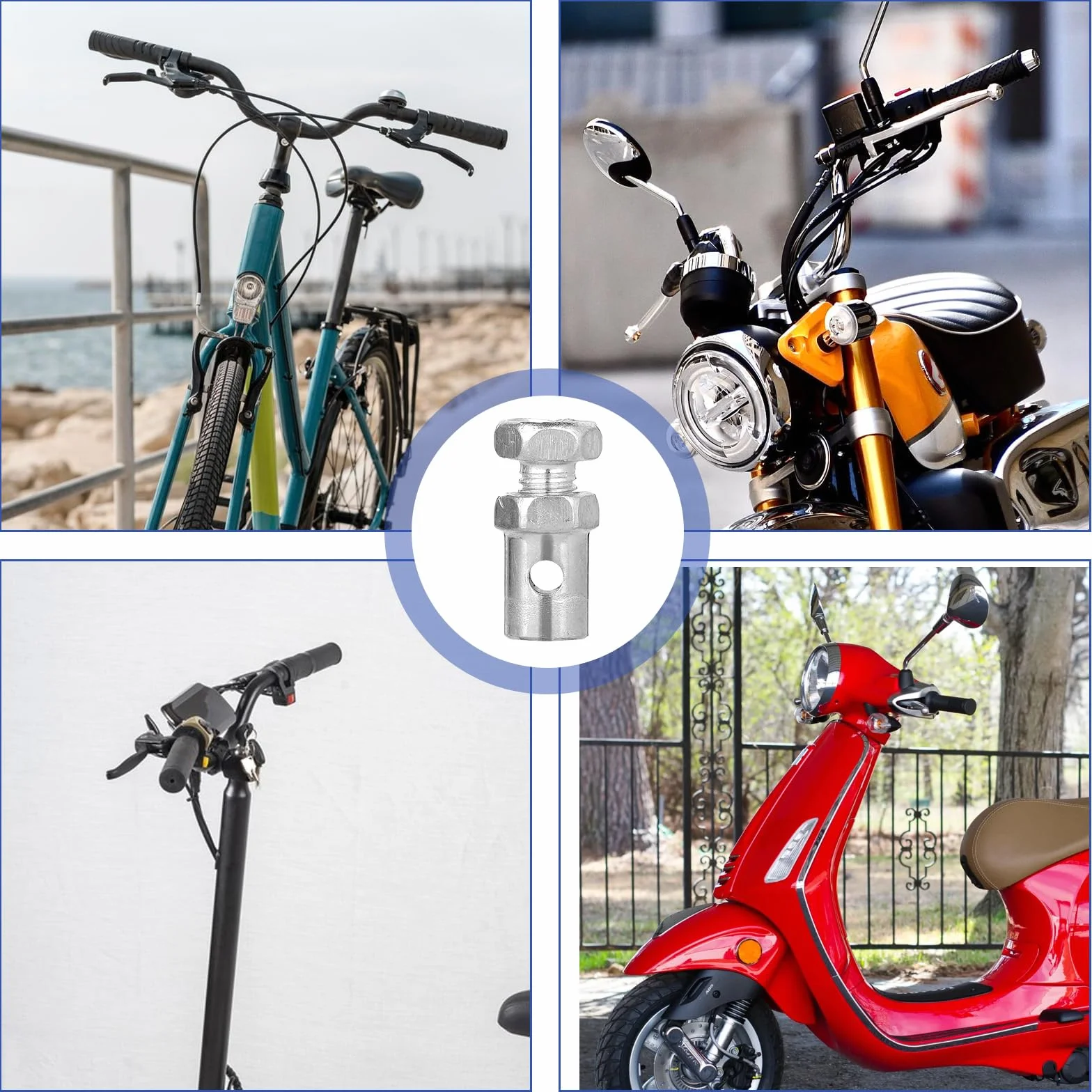 20 sztuk końcówek kabla gazu i hamulca 1/8", zaciski do kabla gazu, zamki, zaciski do kabla hamulcowego gokartu, końcówki kabla hamulcowego do motocykla, roweru z silnikiem, kabla sprzęgła, części do