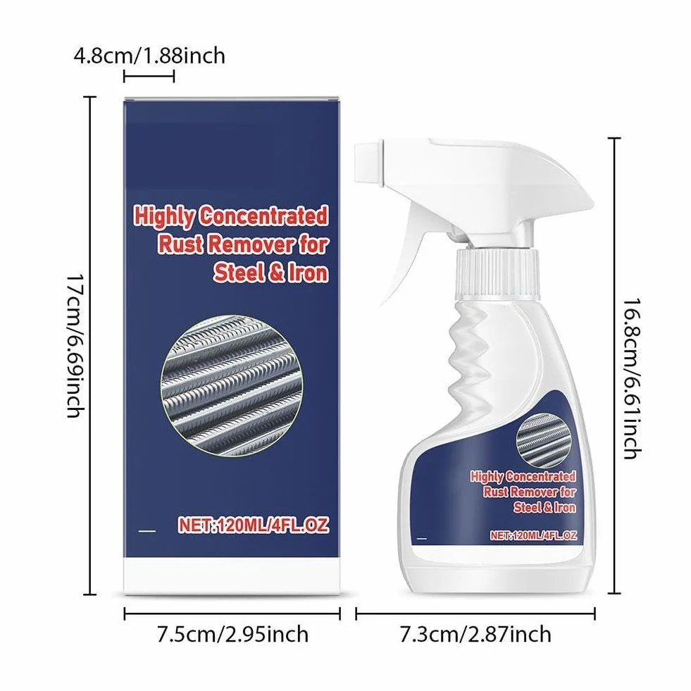 Wytrzymały metalowy odrdzewiacz, wysoce skoncentrowany środek do usuwania rdzy, spray do usuwania rdzy, środek do usuwania rdzy, stal nierdzewna Ru
