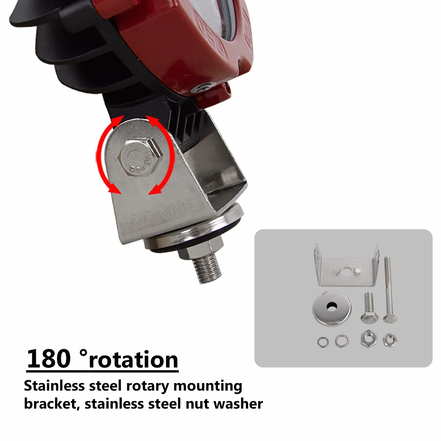 RIGIDON Okrągłe oświetlenie robocze LED 18 cm 51 W wiązka powodziowa 12 V 24 V 6000 K biała