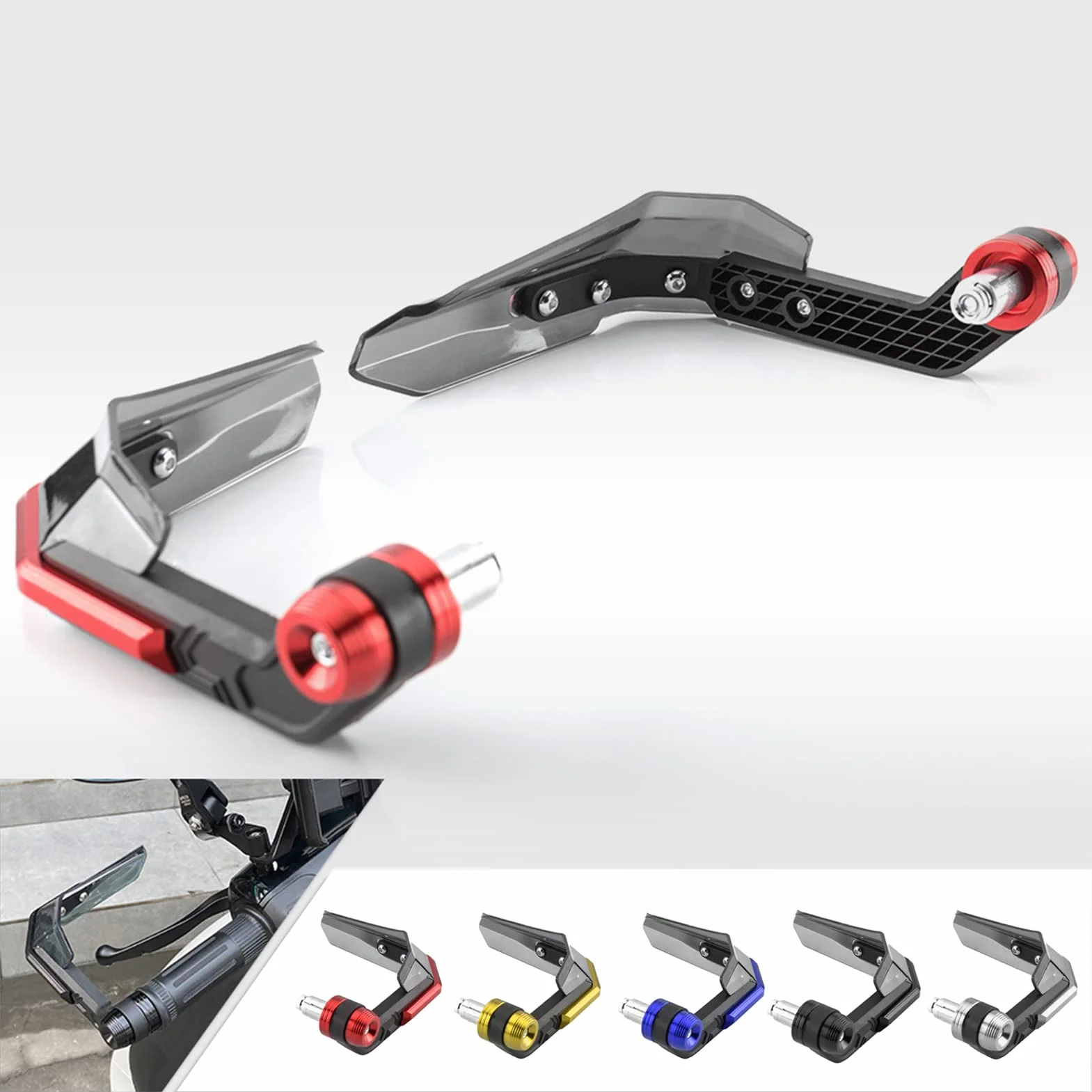 Shkalacar Motocyklowe osłony dłoni motocyklowe anodowane uniwersalne osłony kierownicy 7/8 cala, 1 para