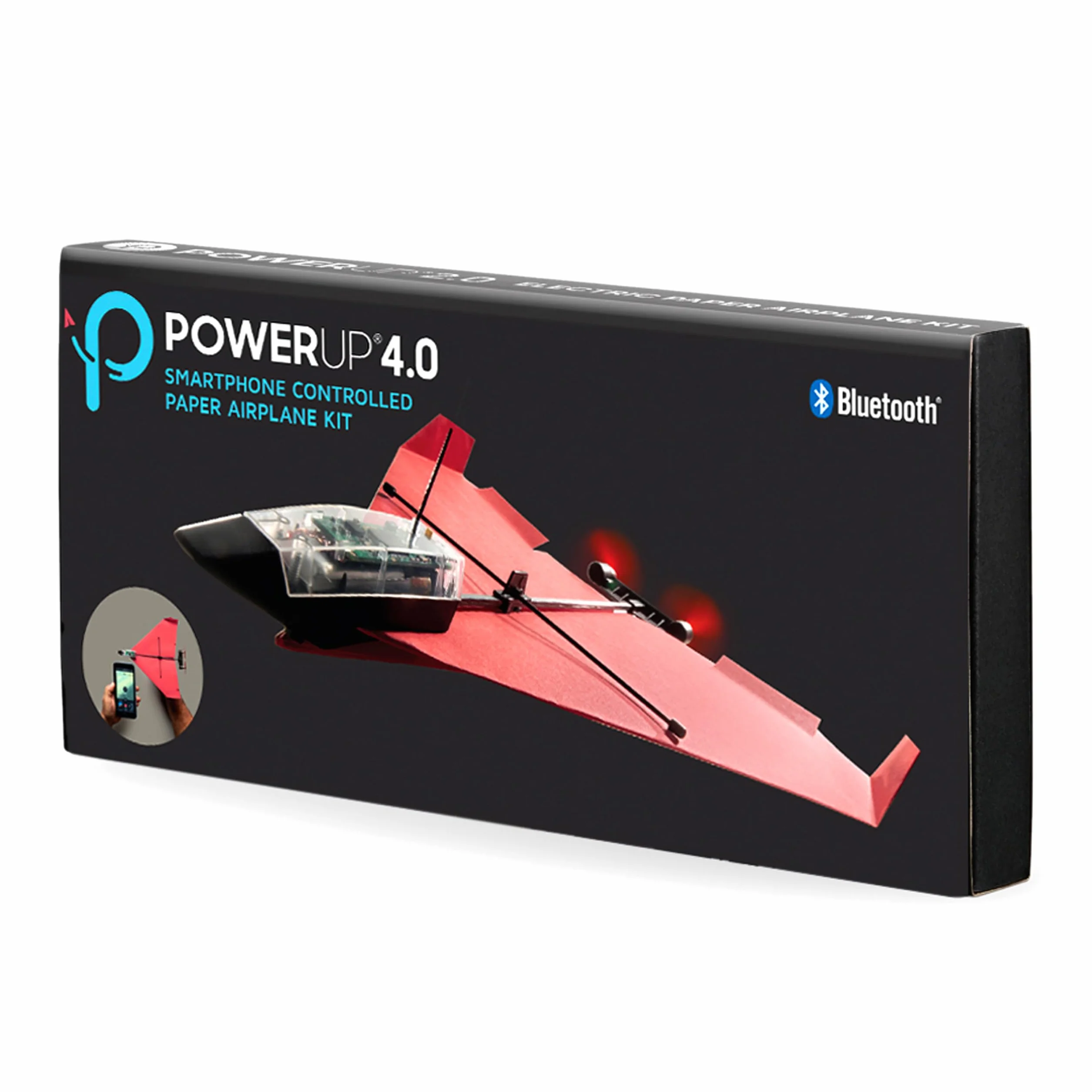 POWERUP 4.0. Zestaw papierowych samolotów sterowanych smartfonem nowej generacji. Łatwa obsługa dzięki funkcji autopilota i zintegrowanemu żyroskopowi. Dla wszystkich amatorów i entuzjastów pilotów.