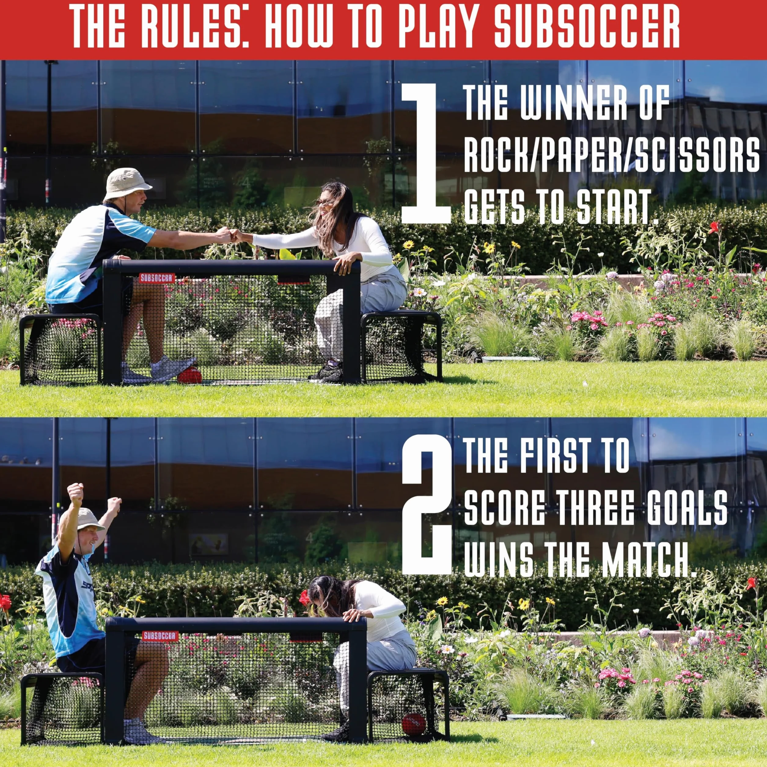 Subsoccer S3 Portable Bench Soccer Game – Lightweight, Easy Assembly, Indoor & Outdoor Use, Includes Table, Benches, Ball, and Tools – Fun for Ages 6+