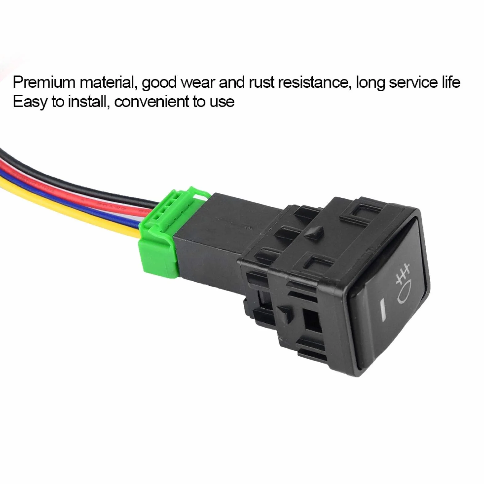 Przełącznik wciskany chwilowy 12V LED 4-biegunowy PVC