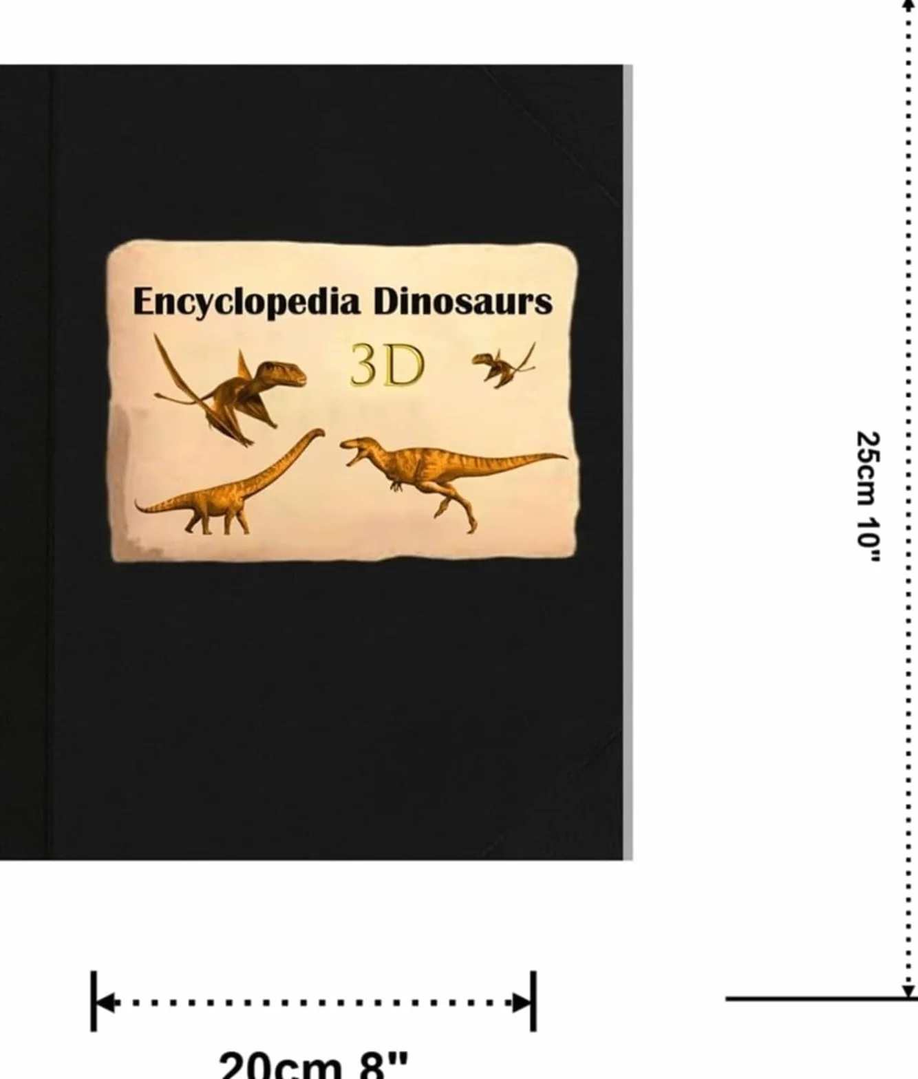 Générique Encyklopedia prehistorycznych dinozaurów 3D dla dzieci - interaktywna książka pop-up z zabawnymi faktami, realistyczną ilustracją, prezent edukacyjny