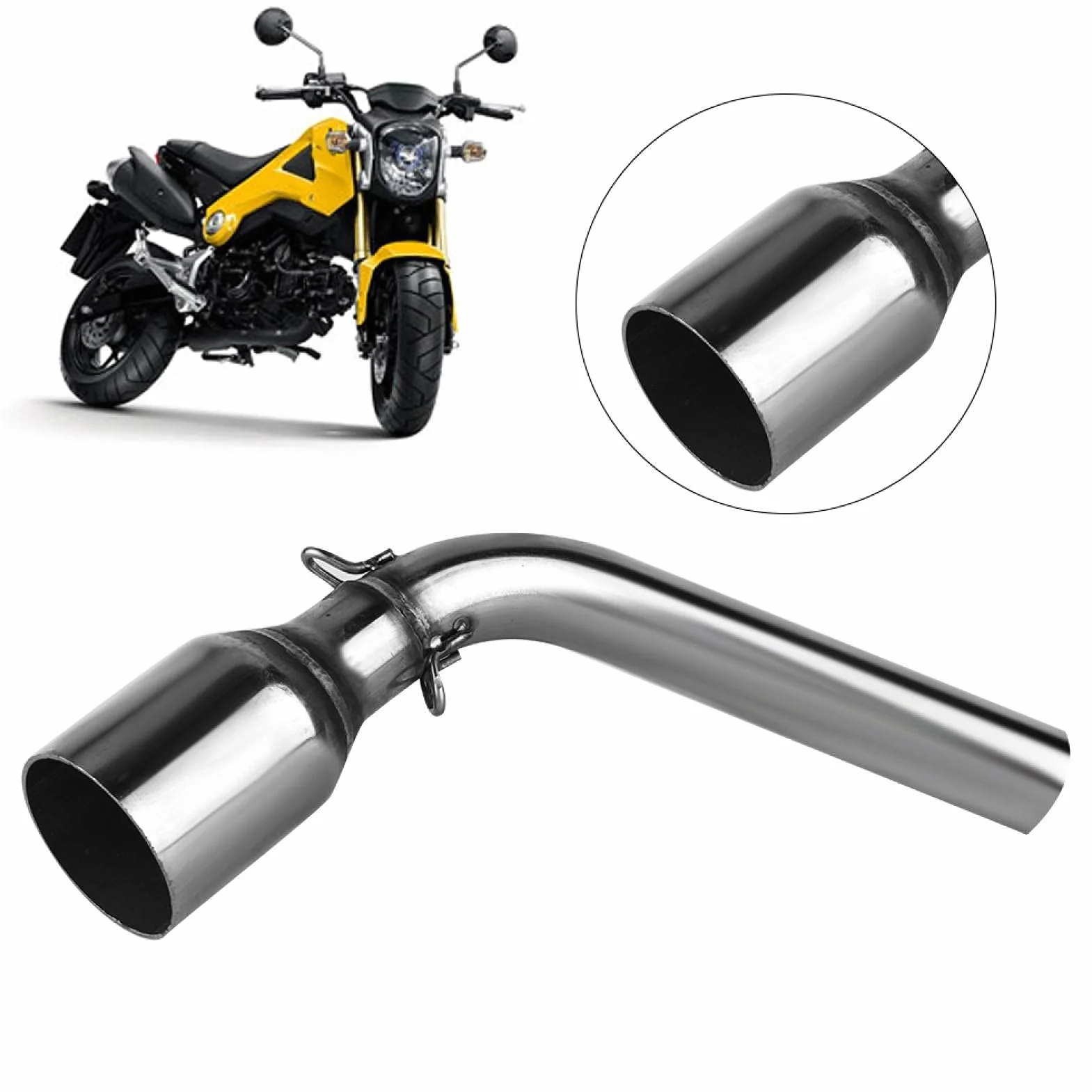 Motocykl środkowa rura wydechowa środkowa rura łącząca adapter złącza dla MSX125 2013-2015 dla MSX125 2013-2015