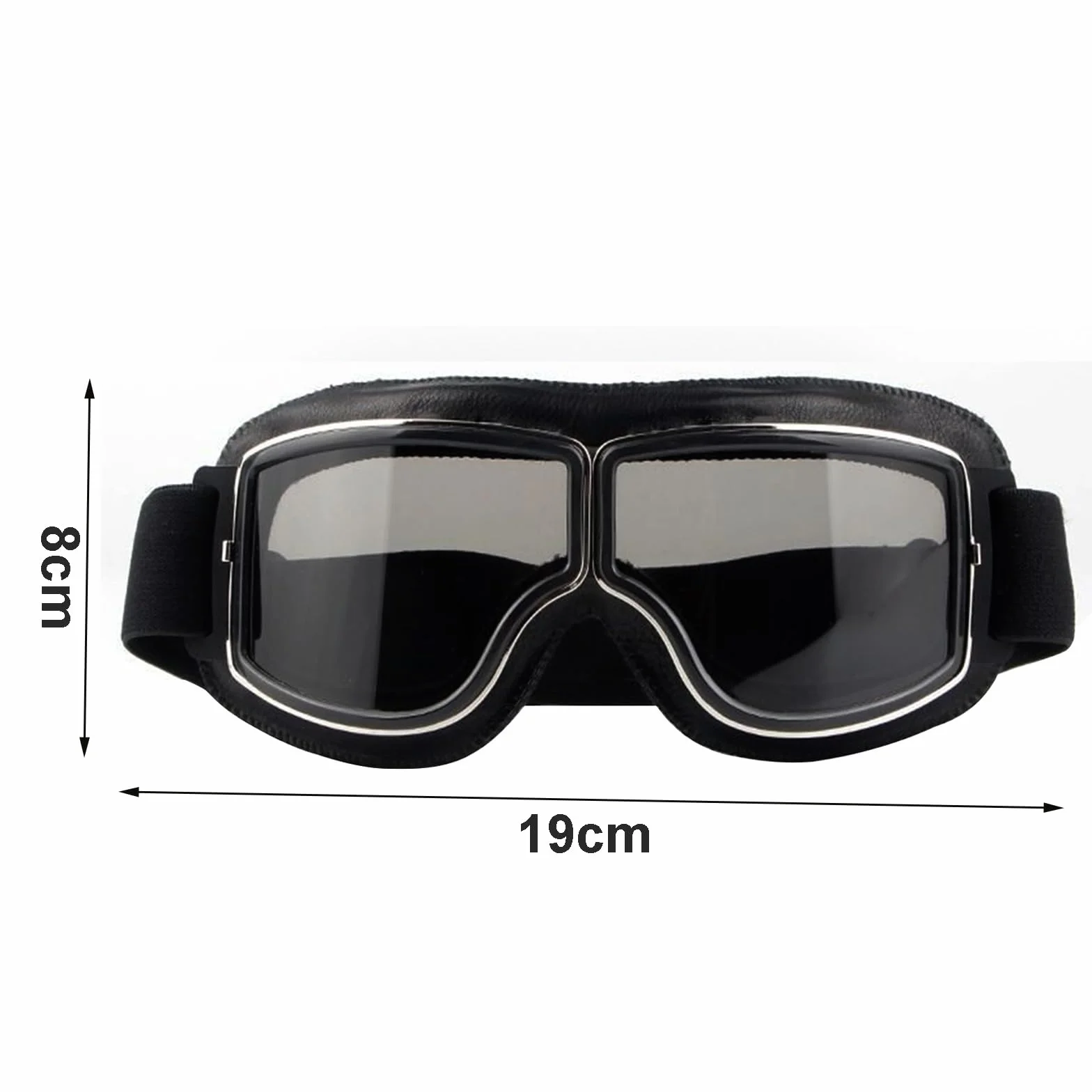 Gogle motocyklowe w stylu retro, gogle lotnicze, do motocrossu, wiatroszczelne, ze skóry PU, okulary przeciwsłoneczne w stylu vintage