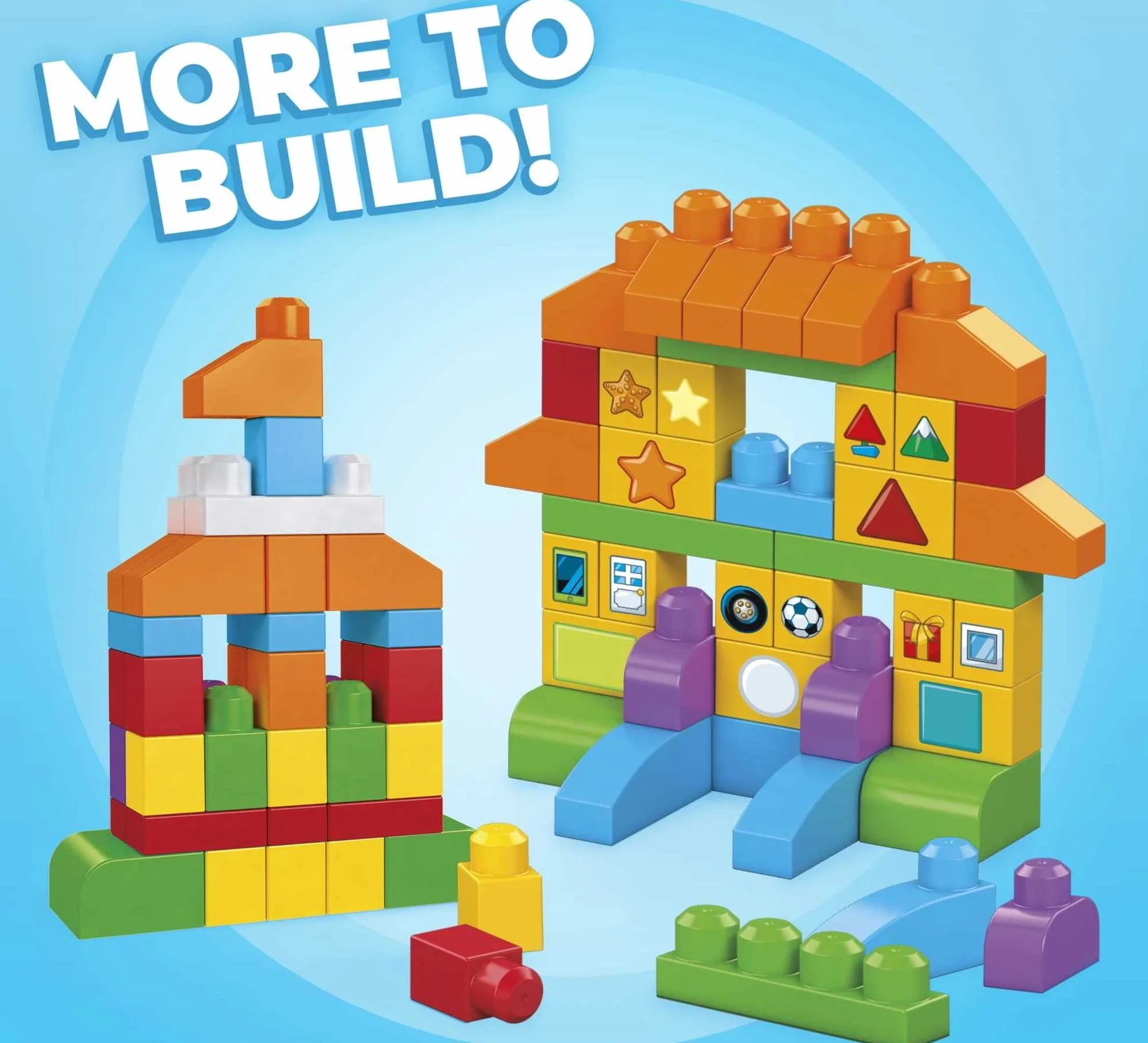 MEGA Bloks FVJ49 - Torba na klocki, 150 części, kolorowa, zabawki od 1 roku życia