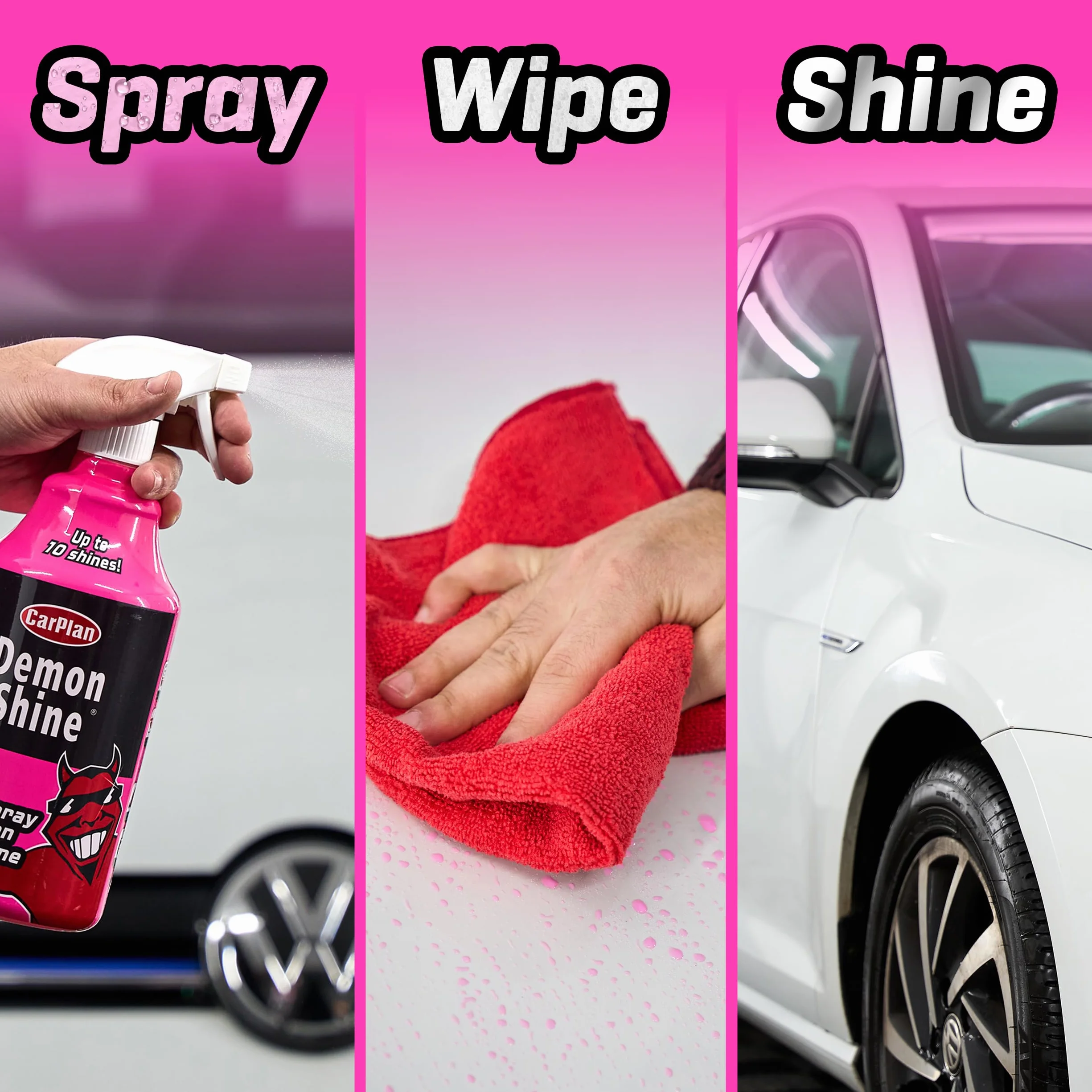 CarPlan Demon Shine Błyskawiczny spray nabłyszczający do samochodów 1 litr