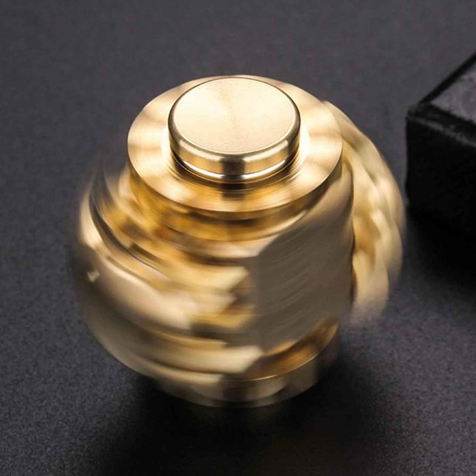Mini Gear Spinner ze stopu metalu, wykonany z czystego mosiądzu, stopu metalu, zabawka do skupienia palców, redukcja stresu, prezent