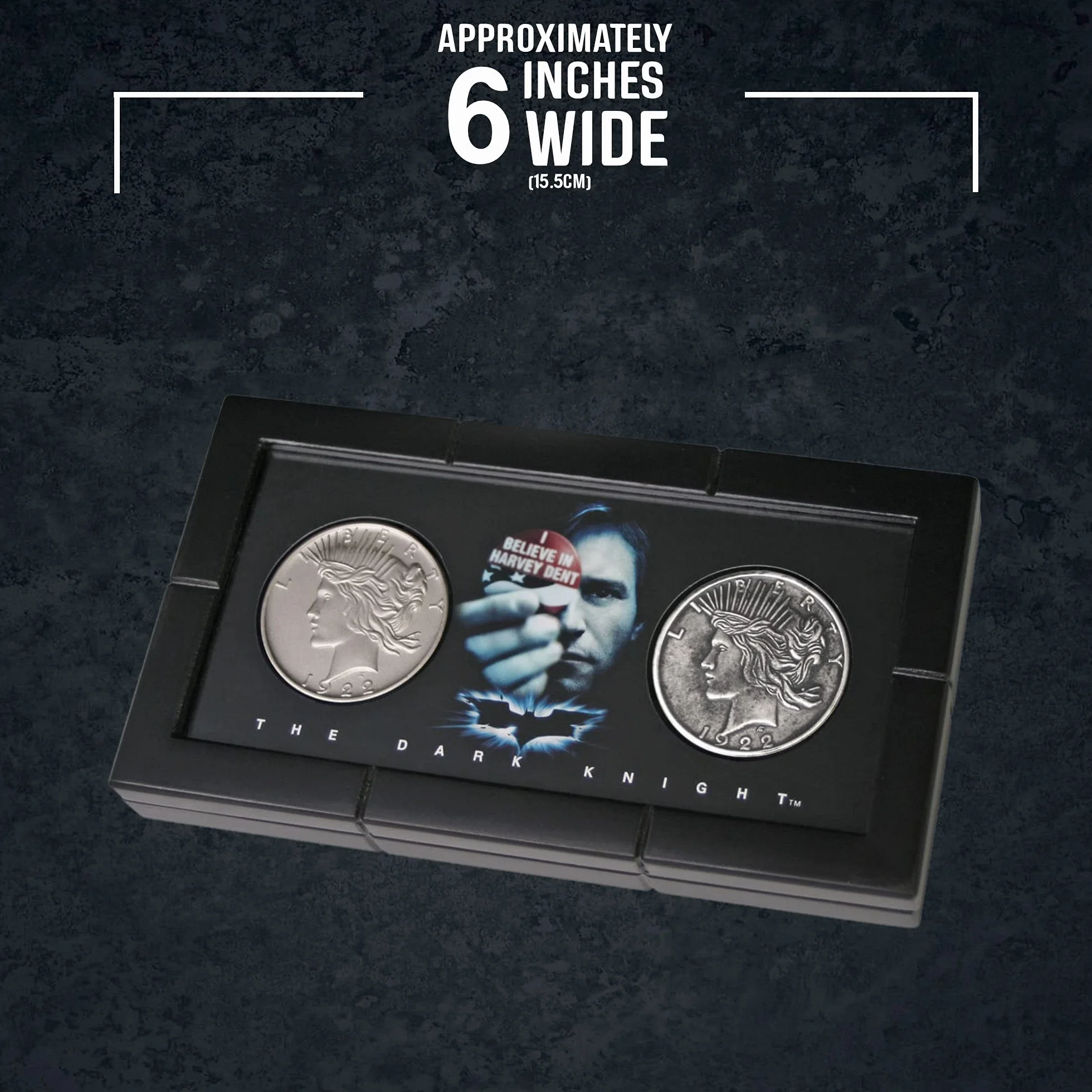 The Noble Collection DC The Dark Knight Harvey Dent & Two Facace Coin Set - 15,5 cm (15,5 cm) Replika rekwizytu Batmana - oficjalnie licencjonowany zestaw filmowy rekwizyty filmowe prezenty