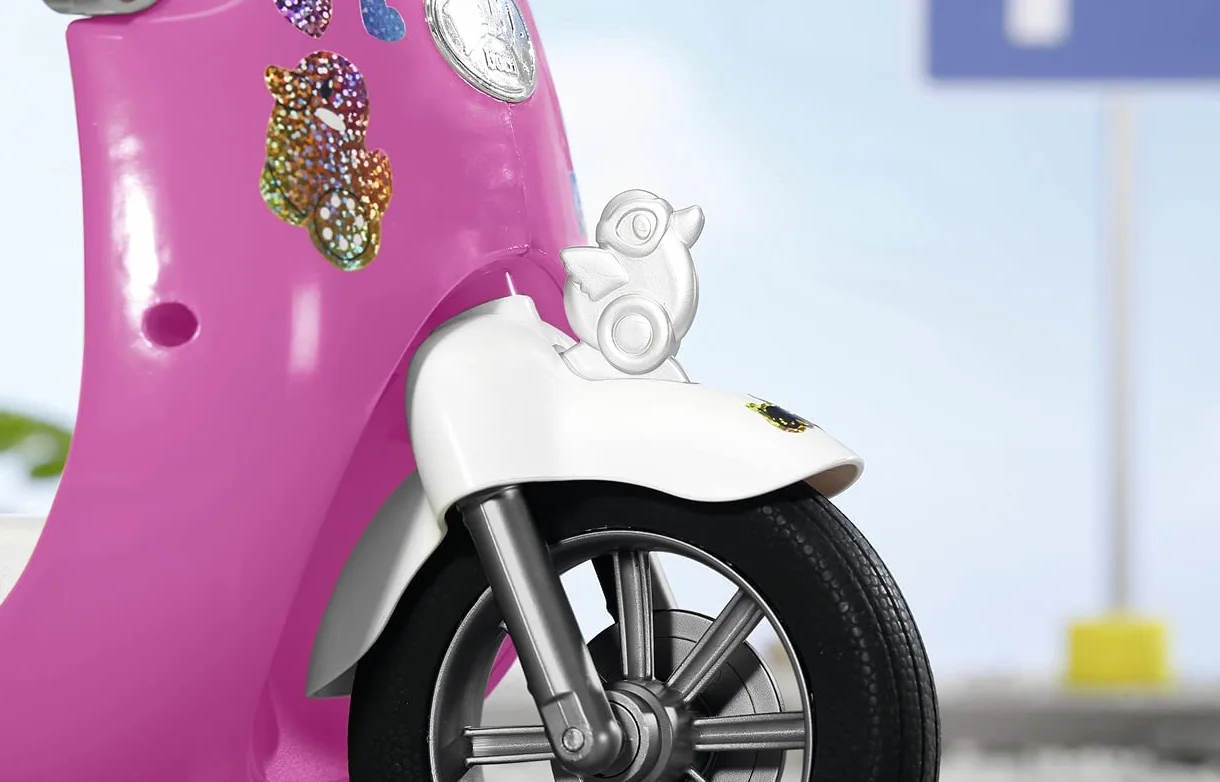 BABY born City RC Glam-Scooter, zdalnie sterowana hulajnoga dla lalek z funkcją oświetlenia, 830192 Zapf Creation