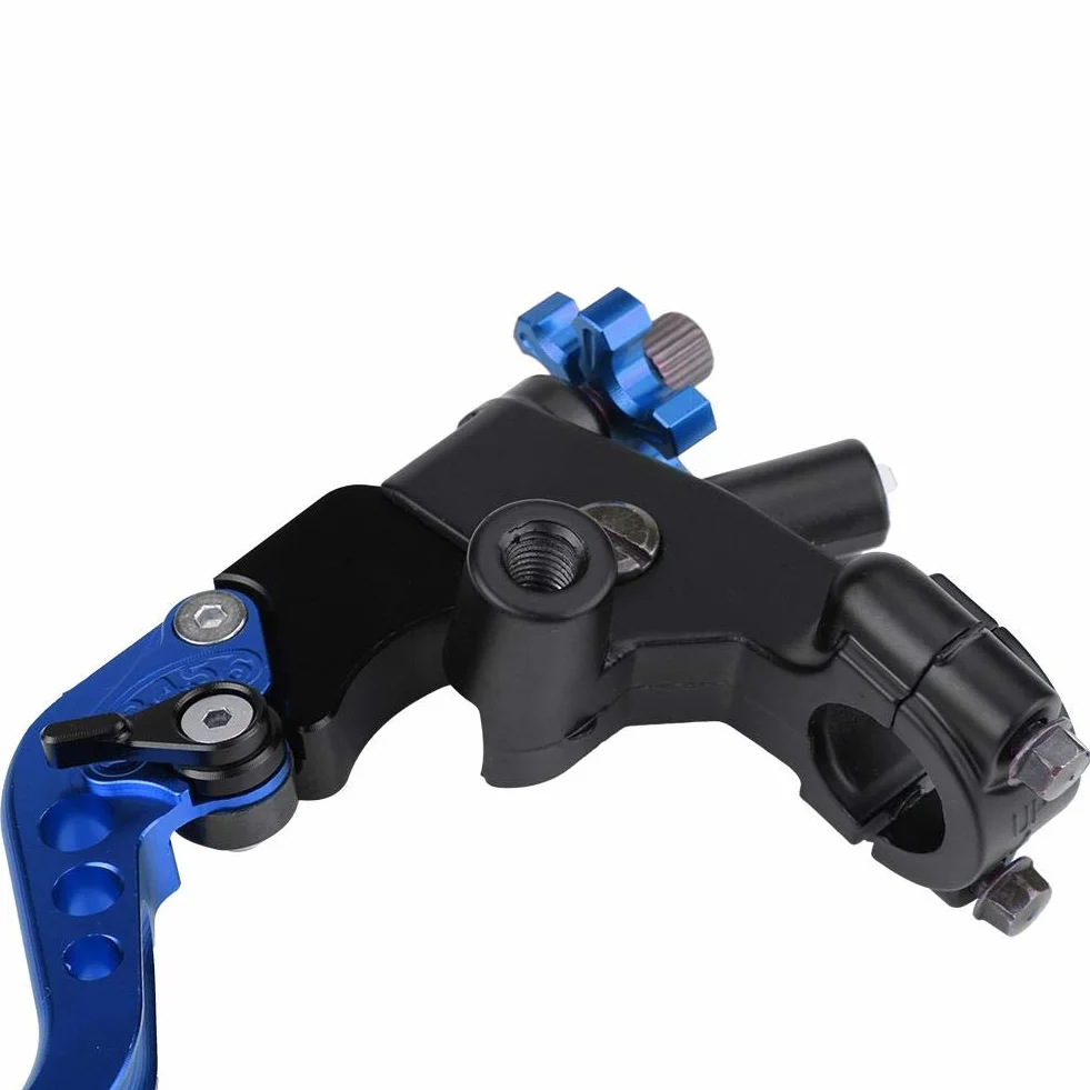 Uniwersalne dźwignie hamulca i sprzęgła motocykla 7/8" (22mm) niebieskie