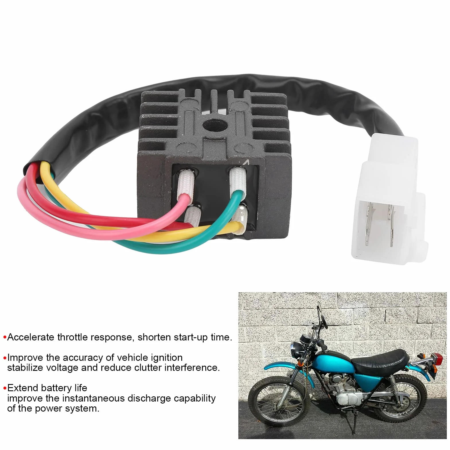 Prostownik Diodowy 31700-107-782 Pasuje do Hondy 75K/MT250/CB350G/CL350K Stop Aluminium + ABS
