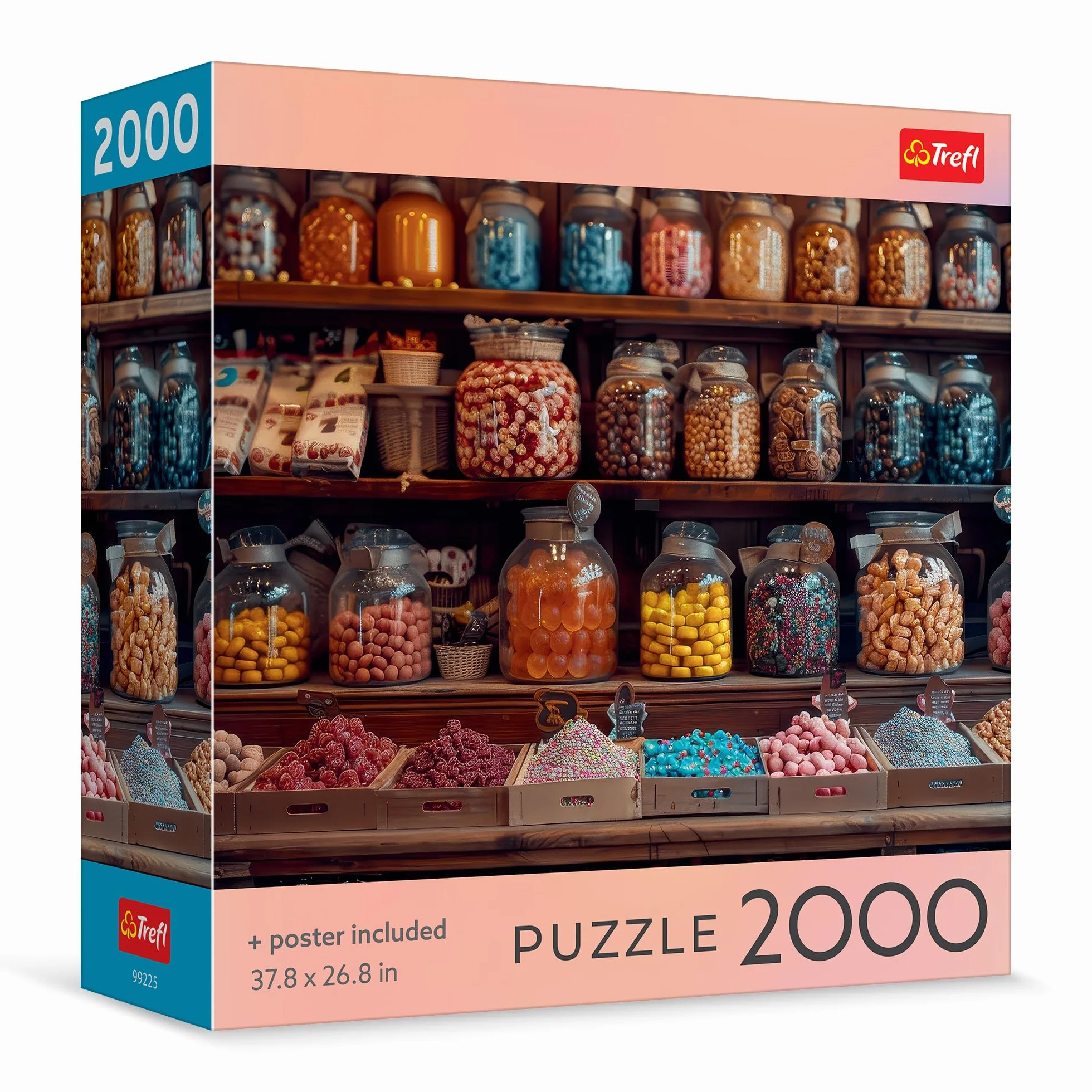 Trefl - Puzzle USA Collection: Jars of Joy - 2000 elementów - Kolorowa układanka DIY, kreatywna zabawa, klasyczna układanka dla dorosłych i dzieci od 14 lat