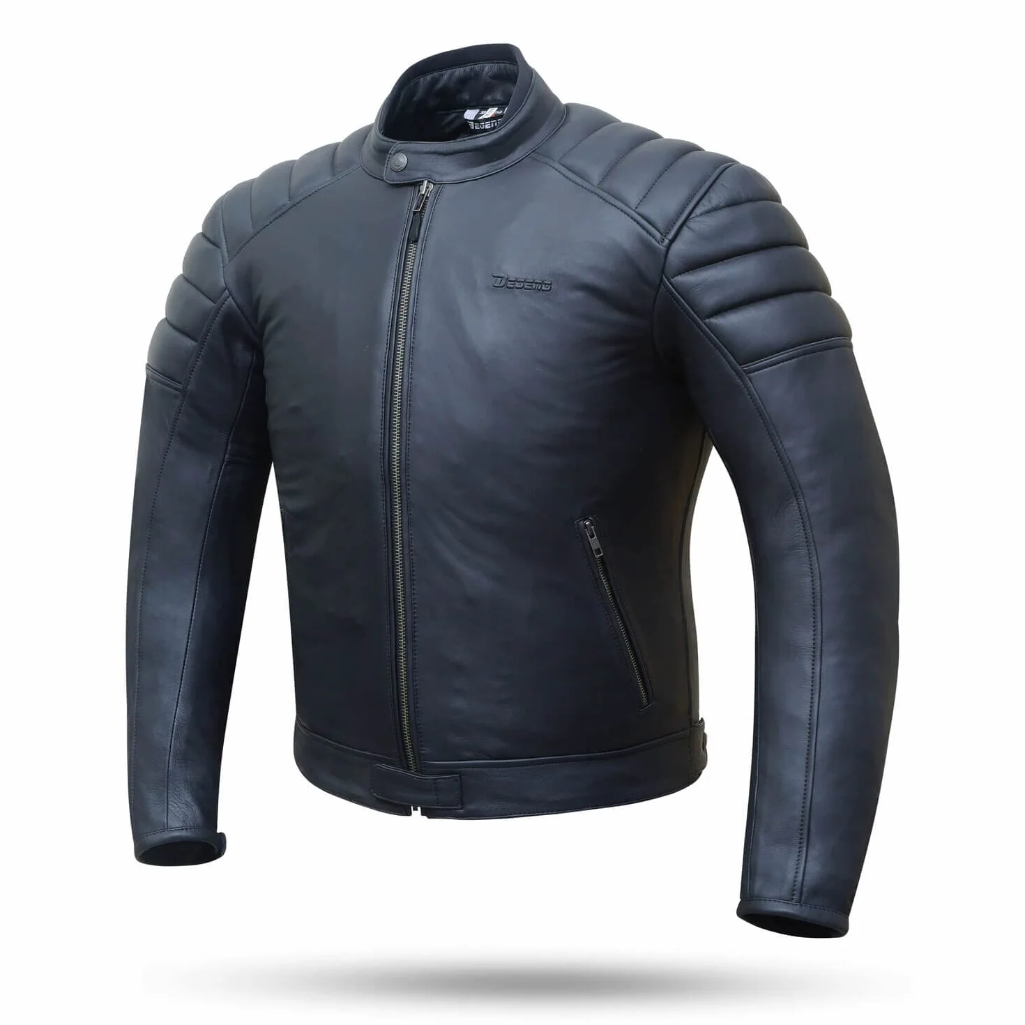 Deewar - akcesoria motocyklowe, skórzana kurtka motocyklowa męska z ochraniaczami, skórzana kurtka motocyklowa męska, czarny, S