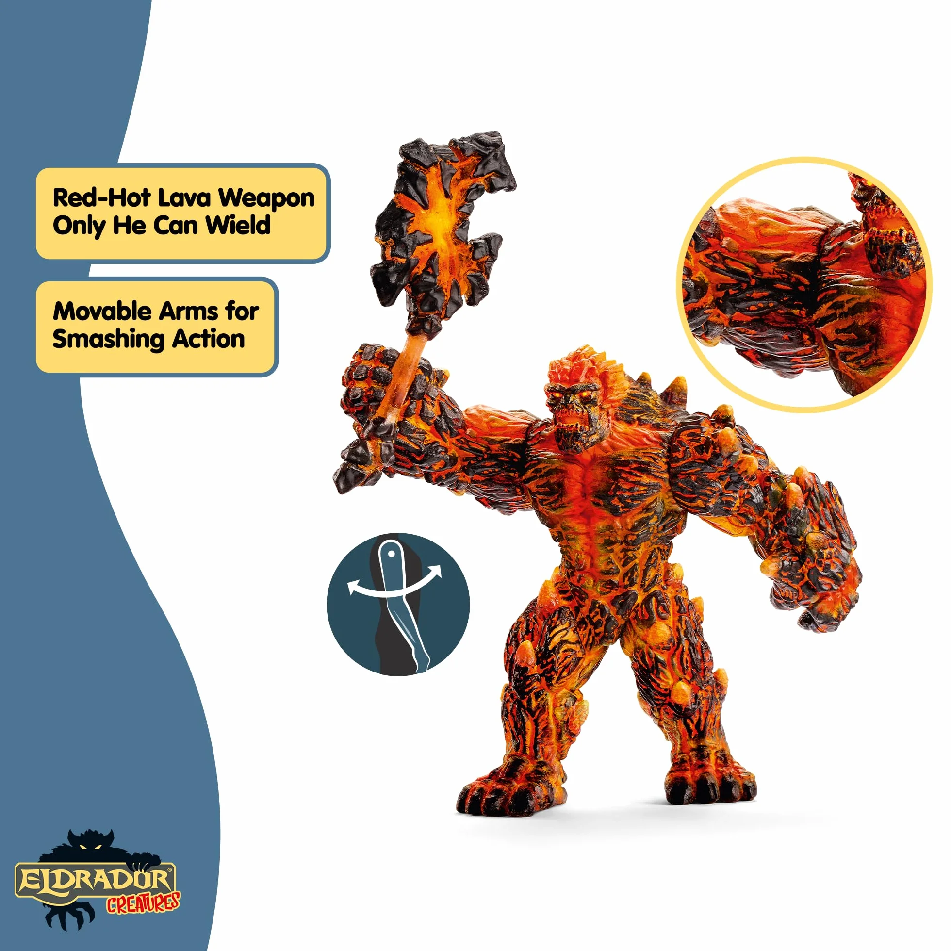Schleich - Lava Golem z bronią - 42447 - Asortyment Eldrador