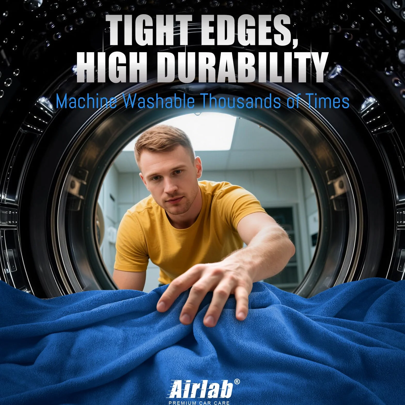 Airlab duże ściereczki z mikrofibry XXL, ściereczki samochodowe z mikrofibry 90x60cm, 500GSM ręczniki do auto detailingu, polerowania motocykli, mycia pojazdów, ultra miękkie i superchłonne