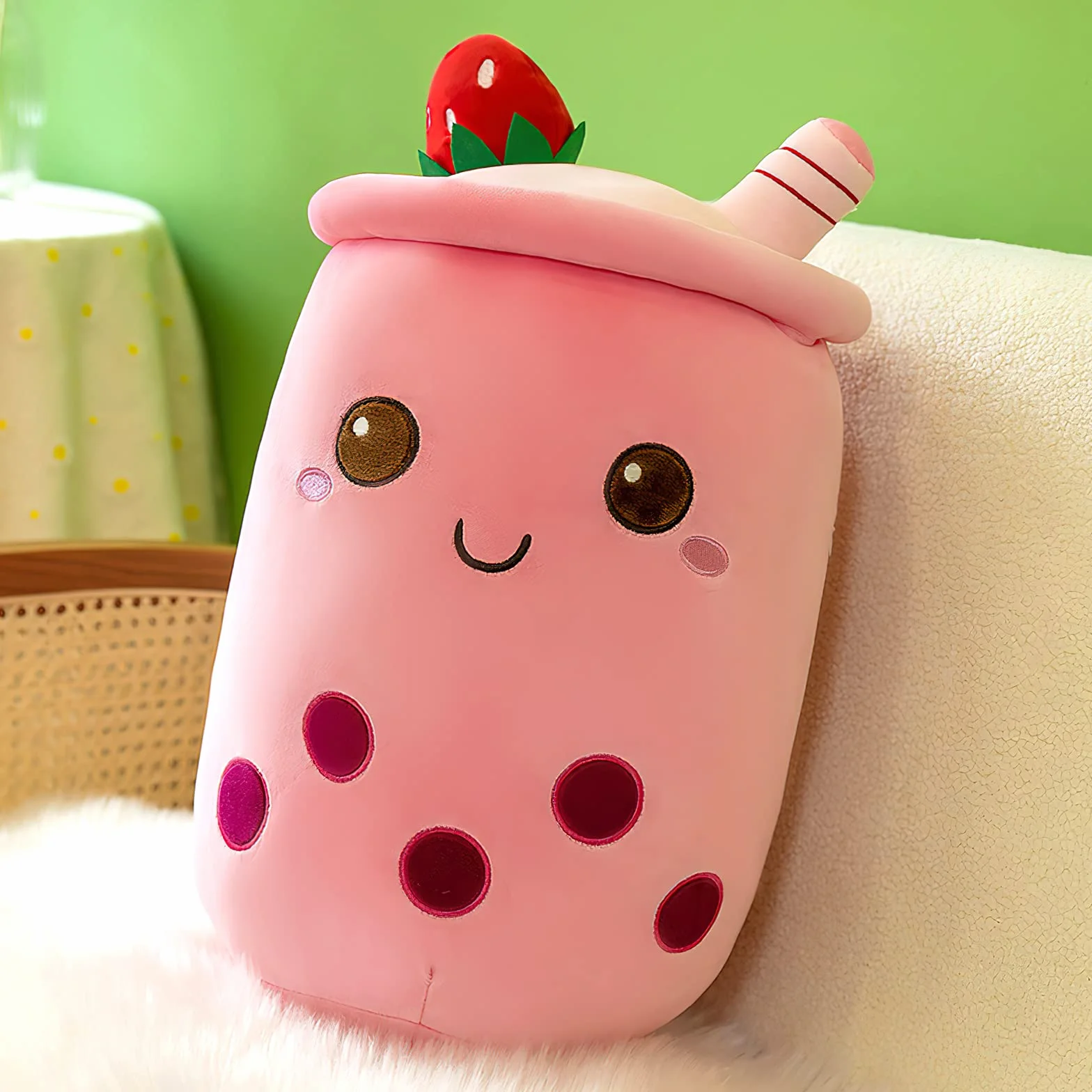 HENGBIRD Bubble Tea pluszowa poduszka, przytulanka, pluszowa zabawka, 25 cm, herbata mleczna, filiżanka, pluszowa poduszka, miękka przytulanka, zabawka dla dzieci, na Boże Narodzenie, urodziny (A)