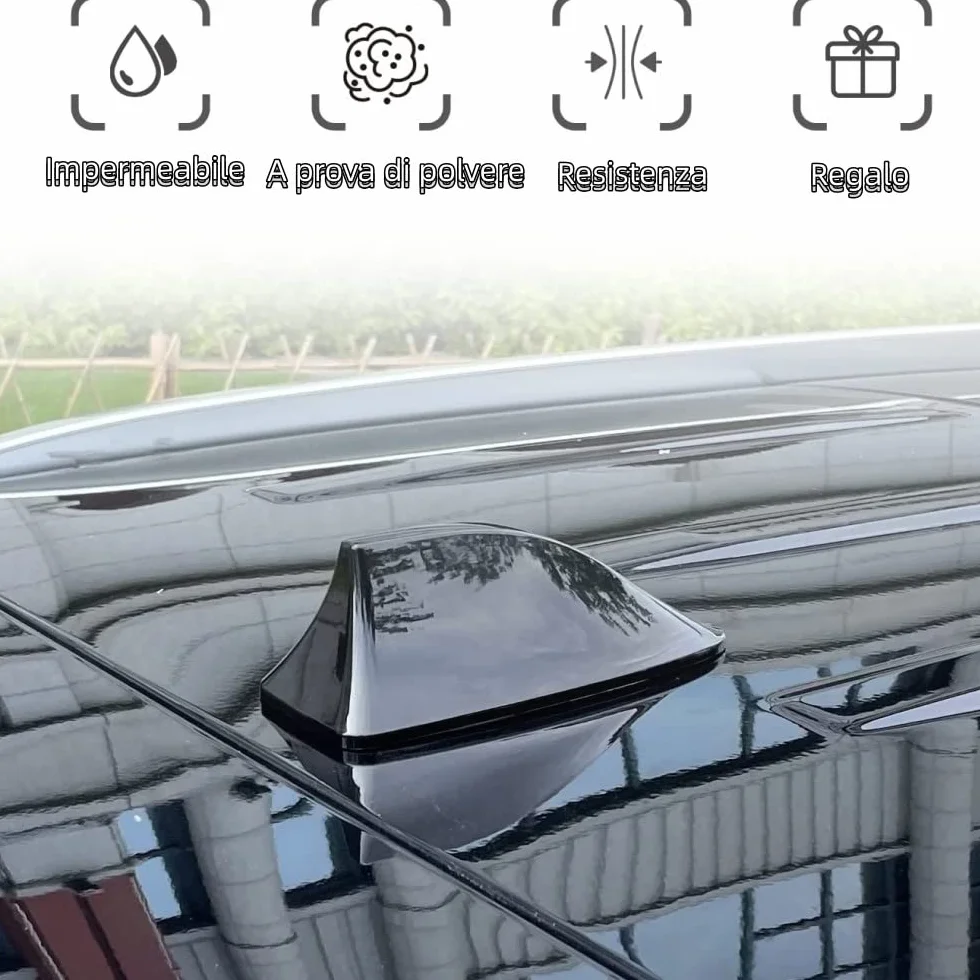 Uniwersalna antena samochodowa w kształcie płetwy rekina FM/AM radio samoprzylepna wodoodporna