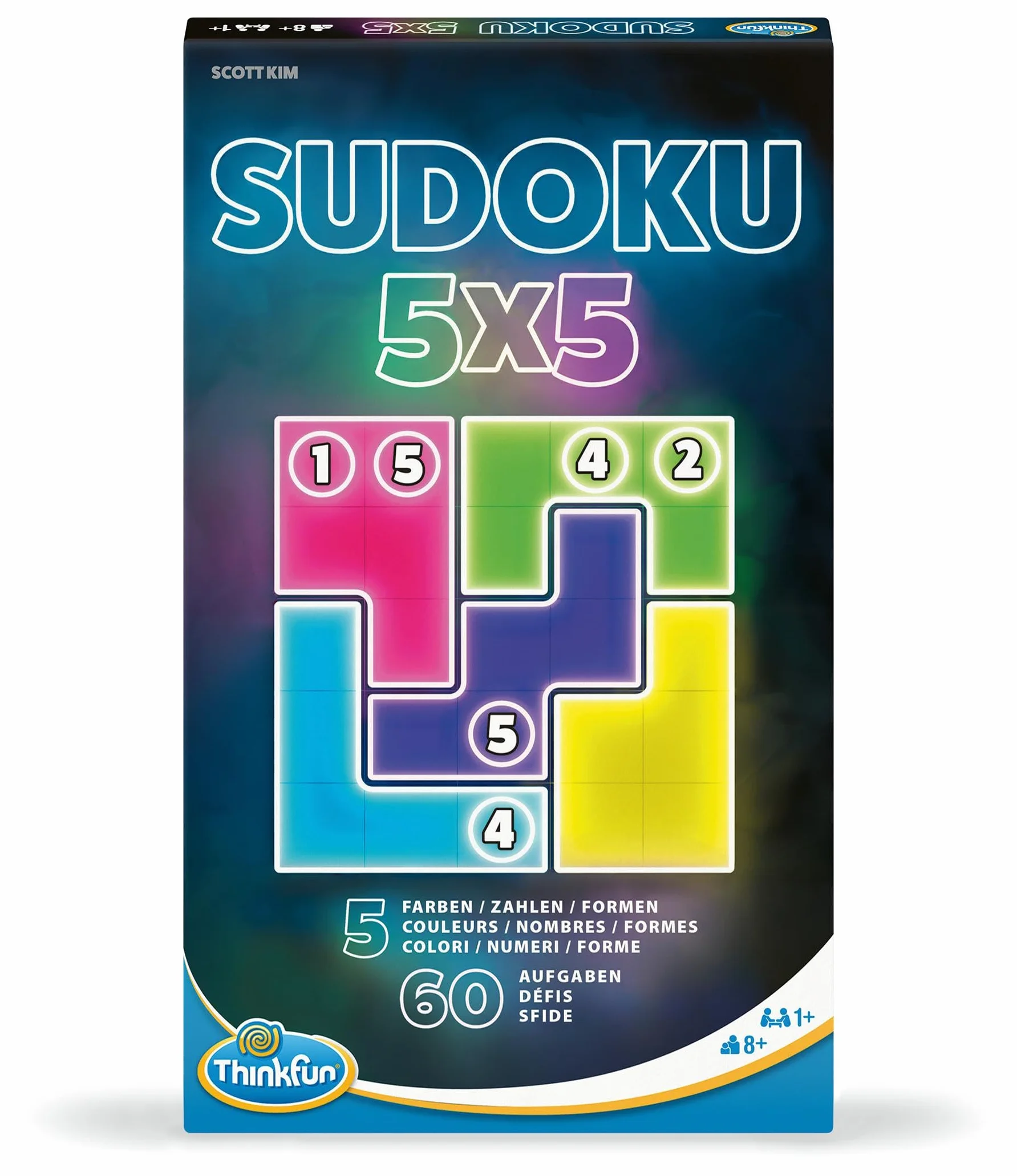 ThinkFun Sudoku 5x5 - Logikspiel ab 8 Jahre: Das magnetische Reise-Knobelspiel