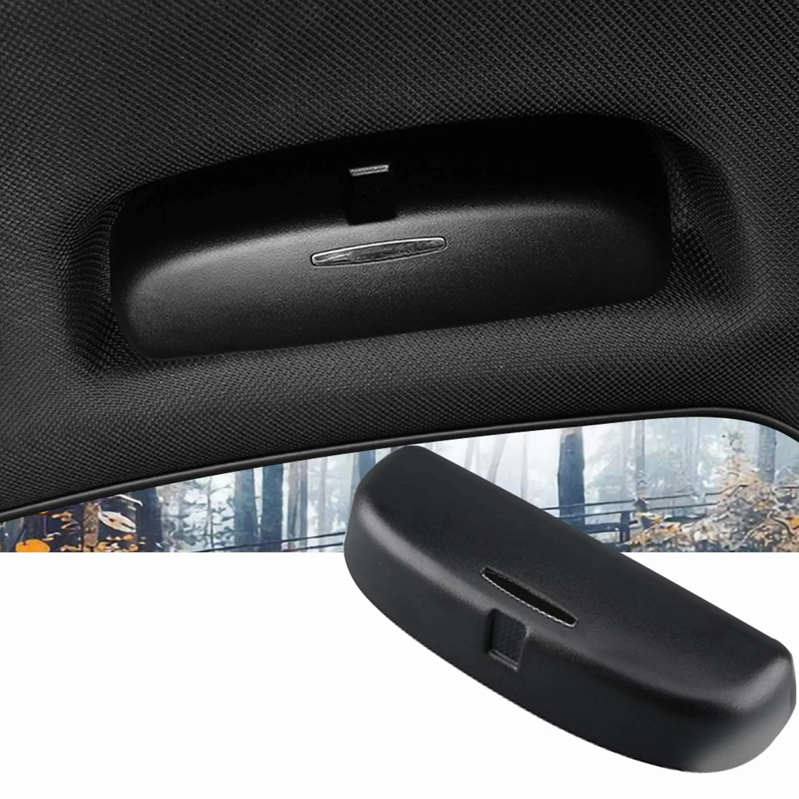 Uchwyt na okulary przeciwsłoneczne do BMW 1/3/5/7, etui samochodowe czarne