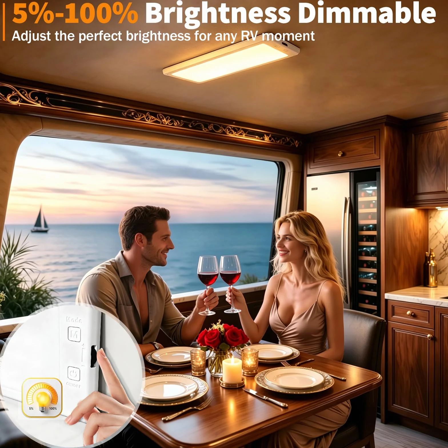 Lampa LED RV 12V do Kampera Sufitowa 4 sztuki