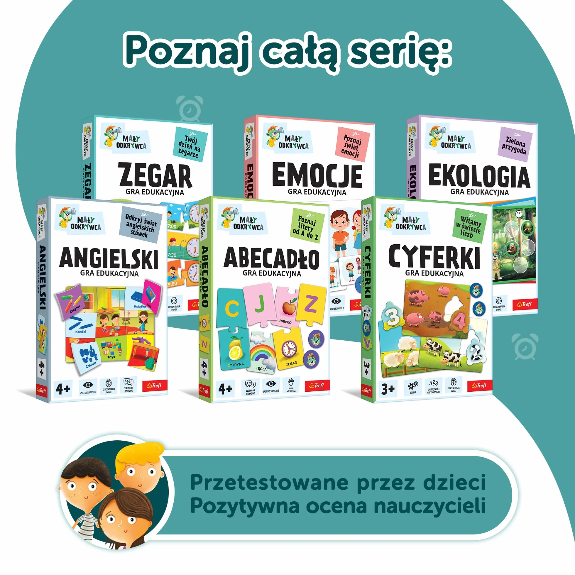 Trefl Zegar – Mały Odkrywca Gra Edukacyjna dla Dzieci w wieku od 4 lat