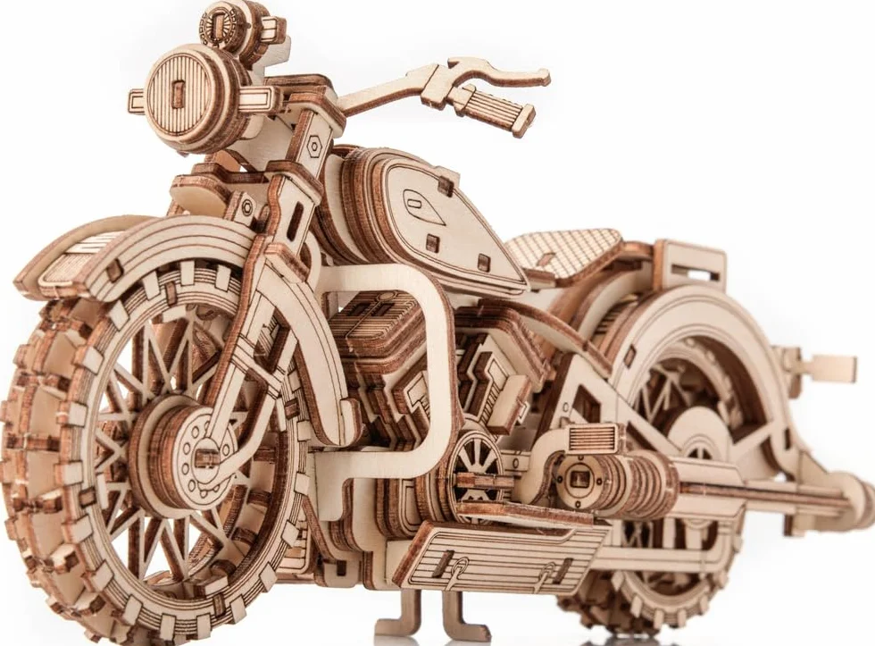 Little Story Drewniane puzzle 3D motocykl zestaw do samodzielnego montażu – model z wysokiej jakości drewna z precyzyjnymi detalami, idealna dekoracja i ekscytujące przeżycie puzzle (Comanche)